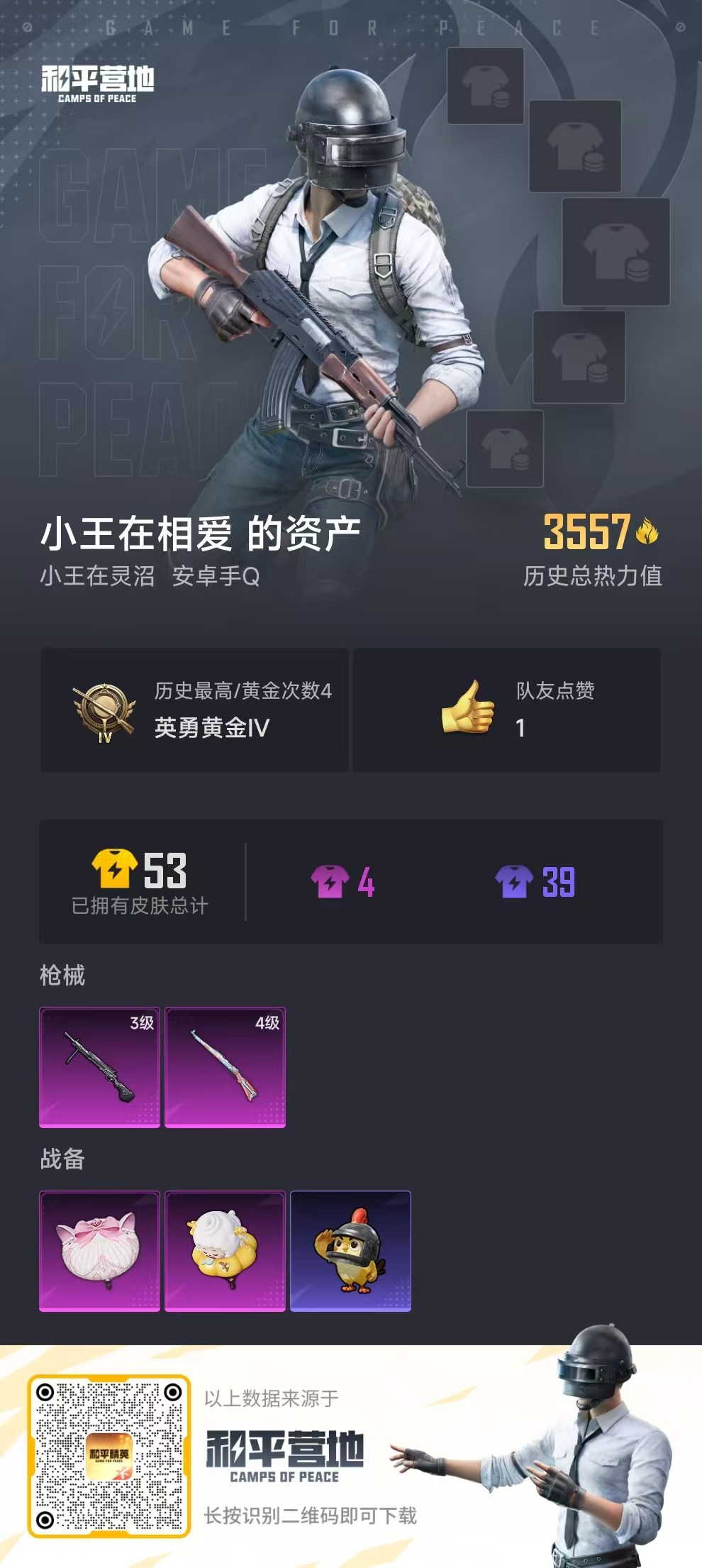 HPSJ451301和平精英账号详情图5