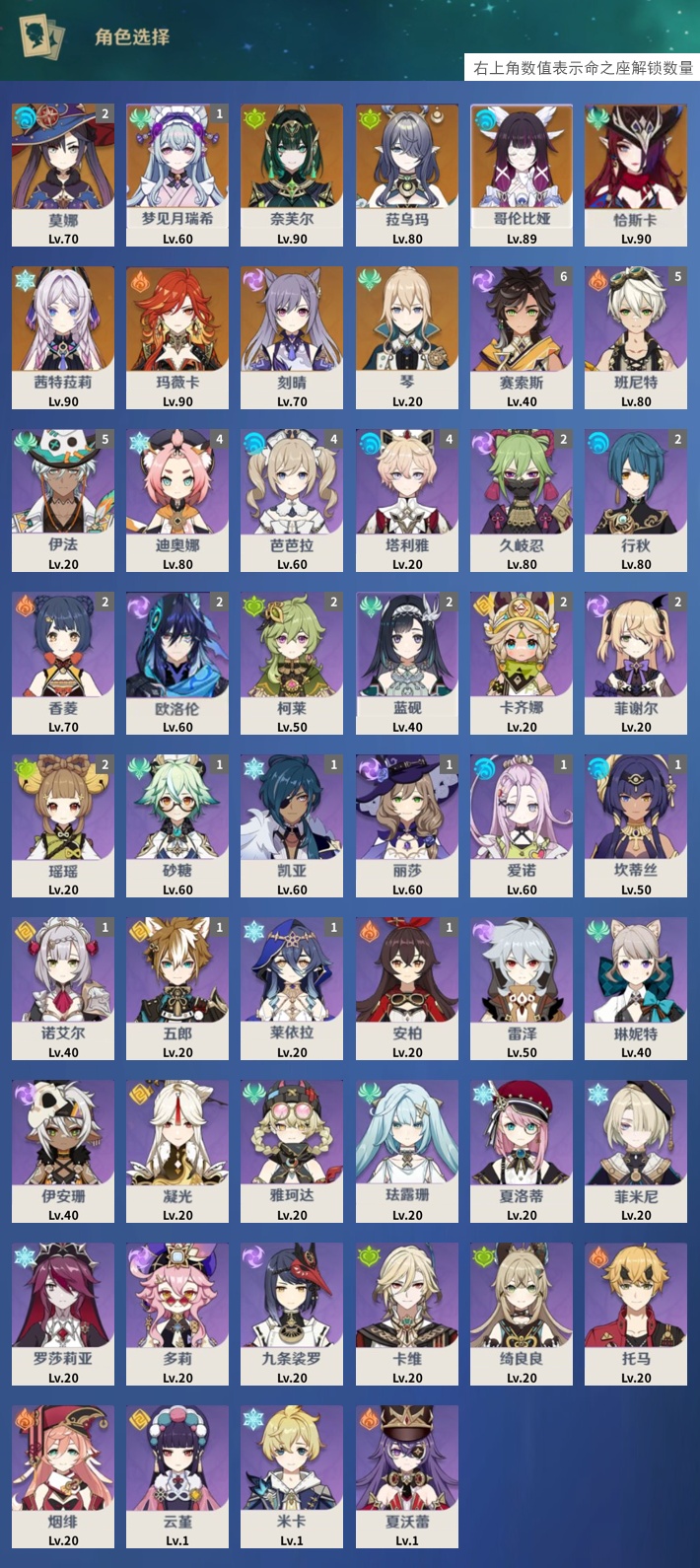 YSMK41833原神账号详情图3