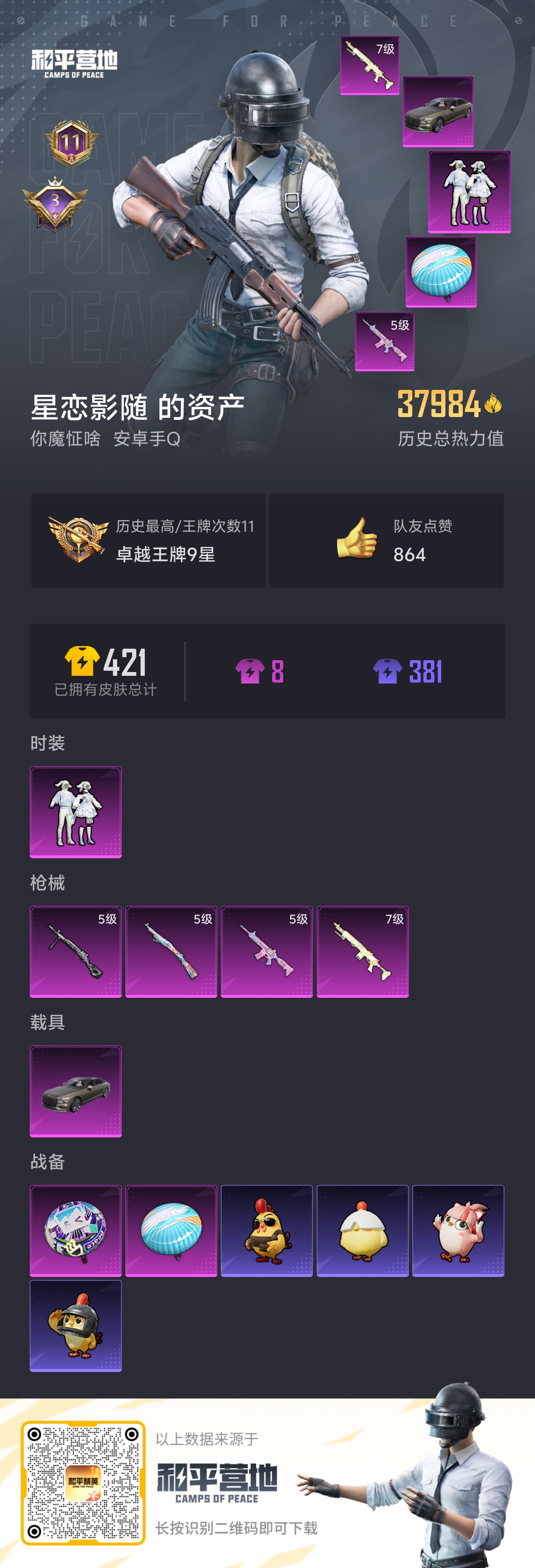 HPSJ451455和平精英账号详情图4