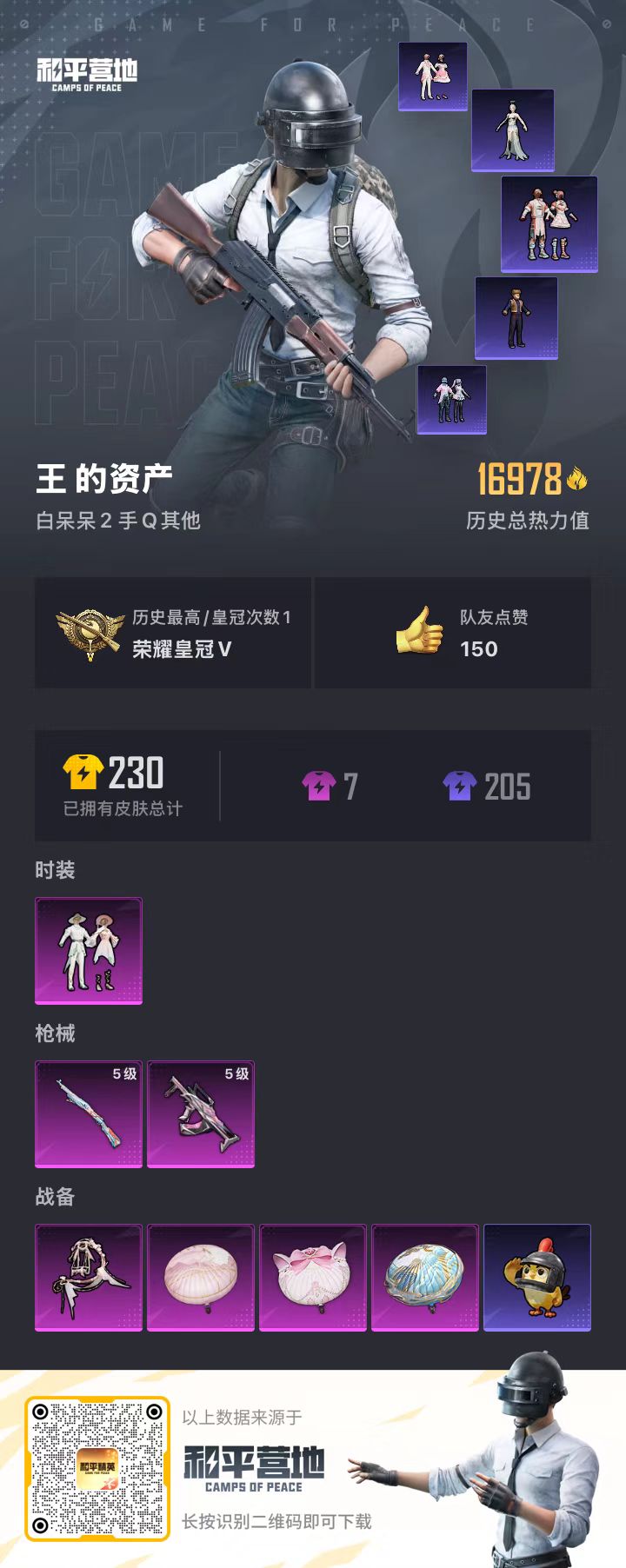 HPSJ453045和平精英账号详情图5