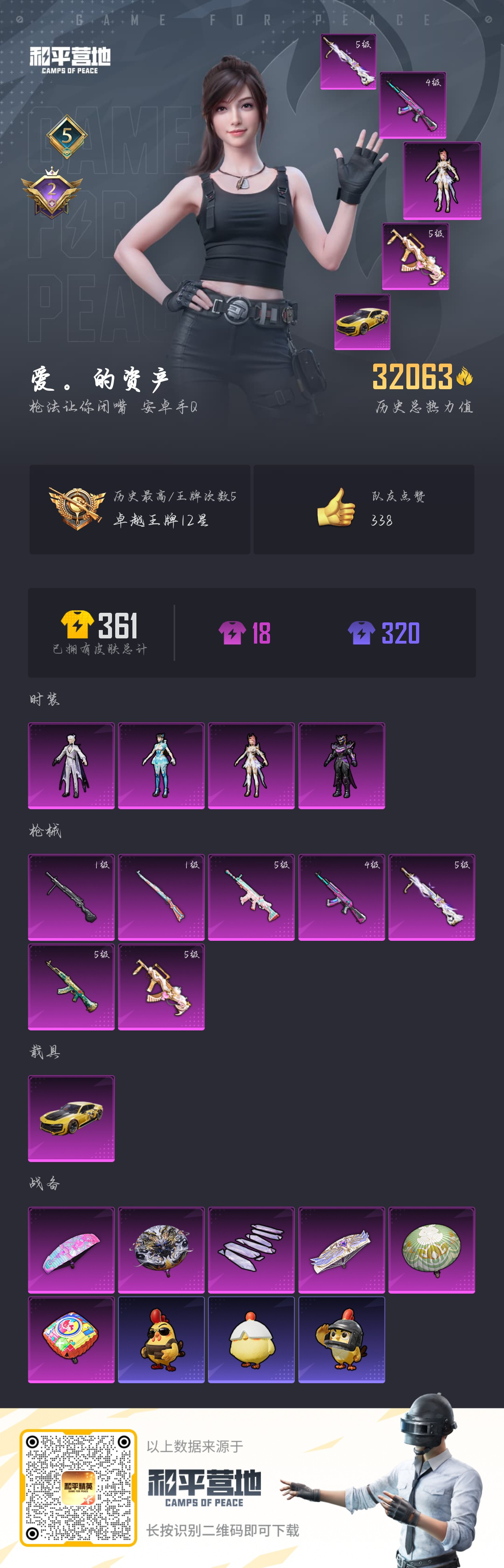 HPSJ453041和平精英账号详情图4