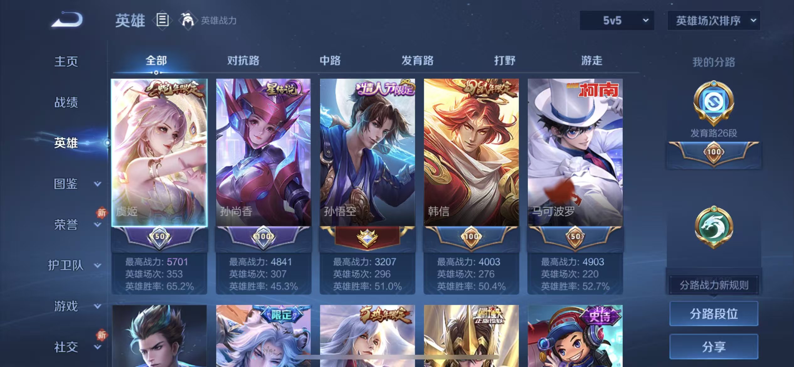 WZCMW4101222王者荣耀账号详情图5