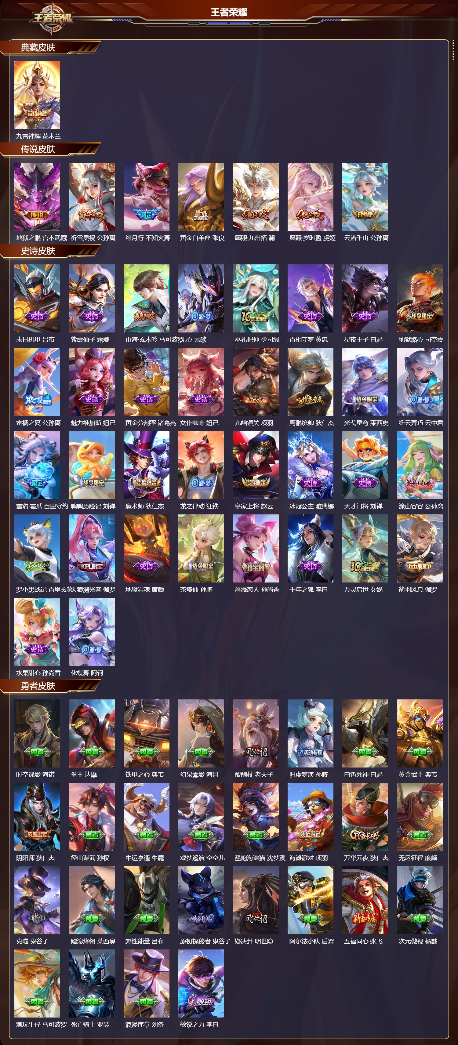 WZQM4103987王者荣耀账号详情图3