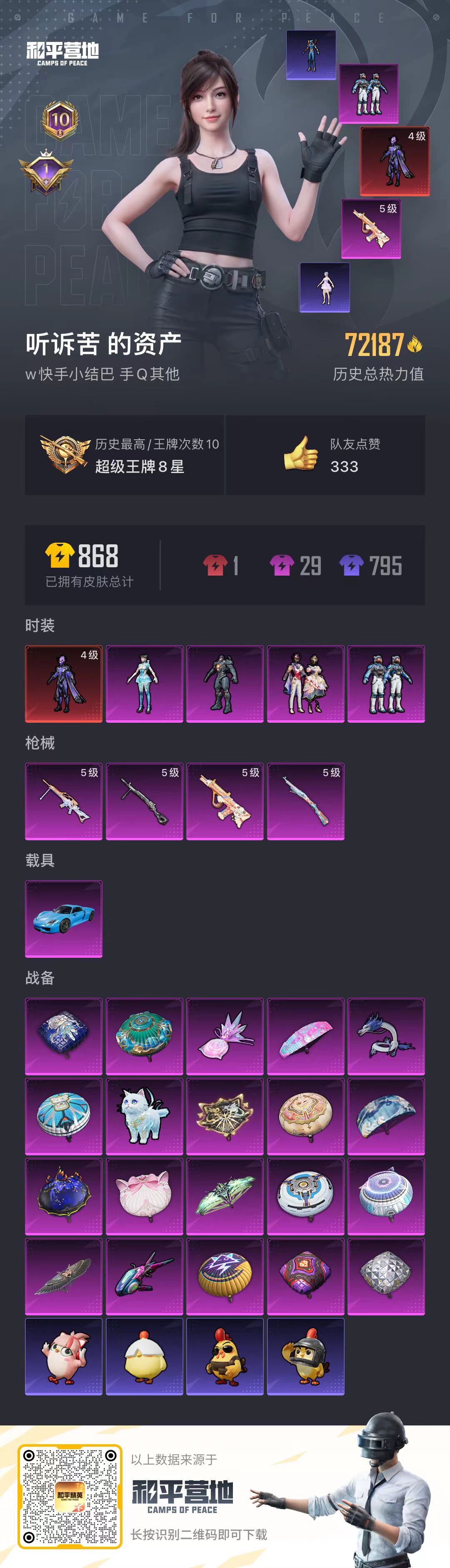 HPSJ452800和平精英账号详情图4