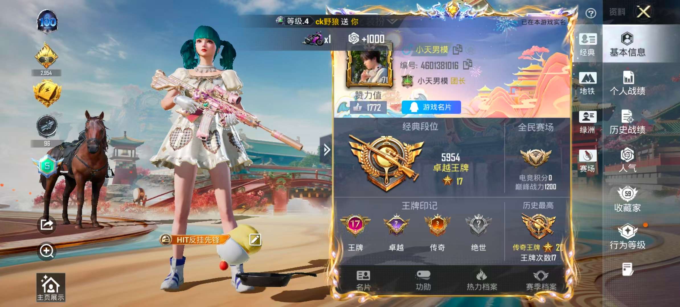 HPSJ452953和平精英账号详情图2