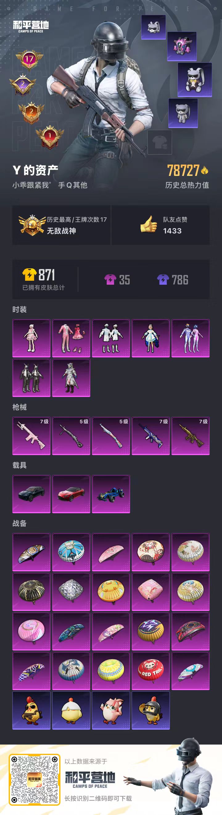 HPSJ452957和平精英账号详情图3