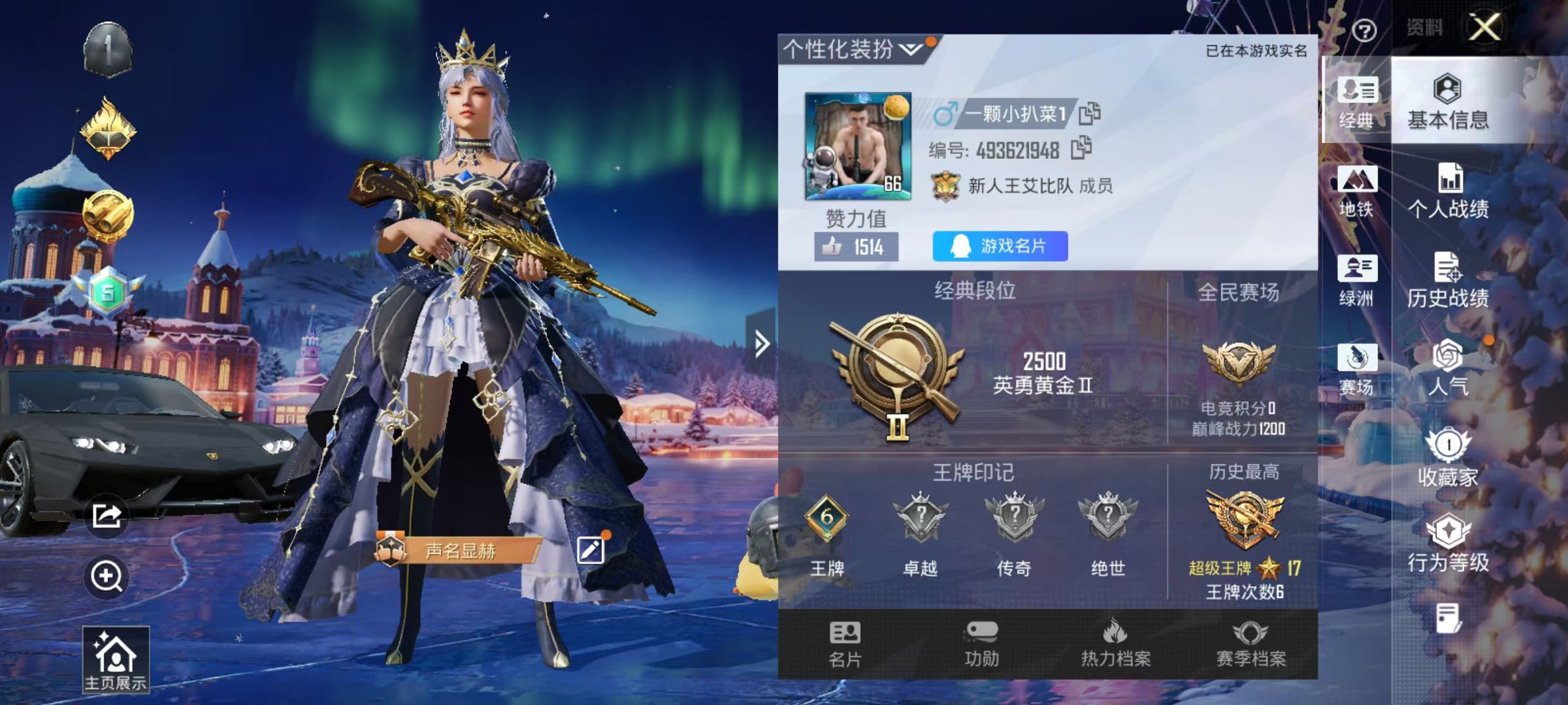 HPSJ412350和平精英账号详情图2