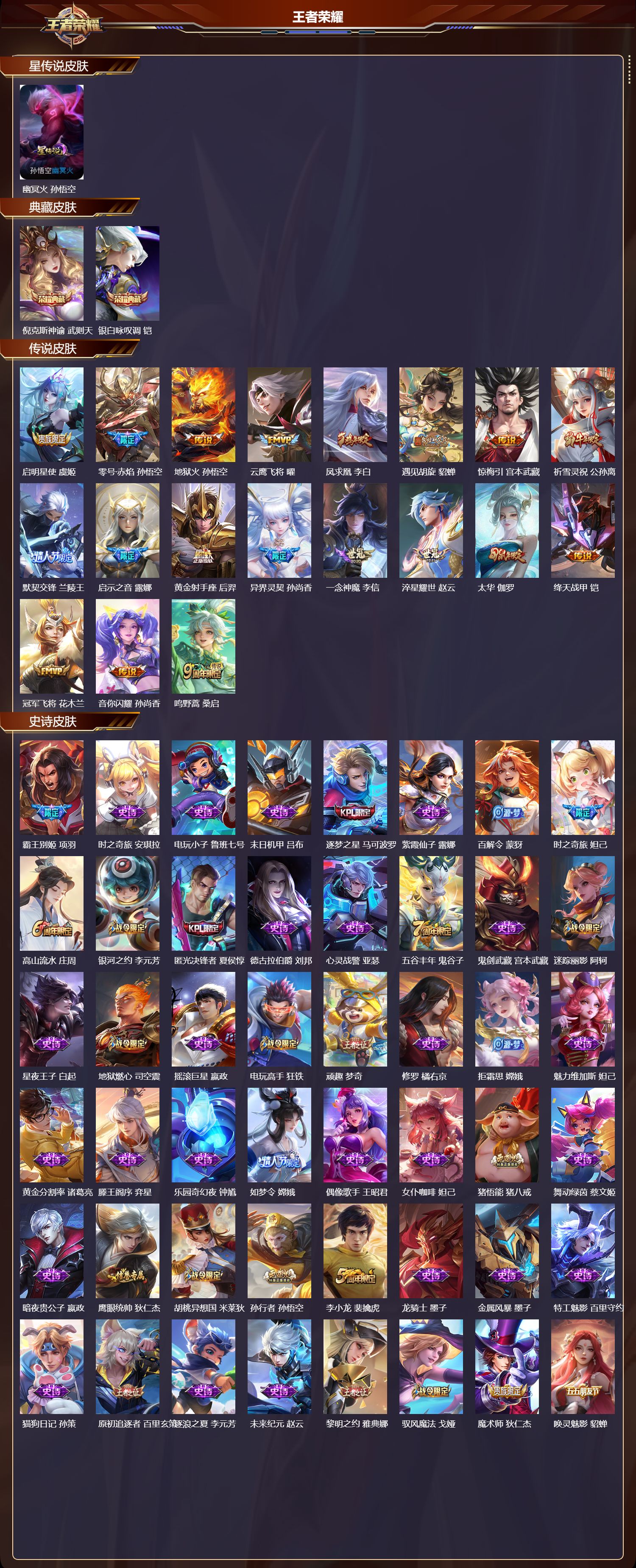 WZMK414294王者荣耀账号详情图2