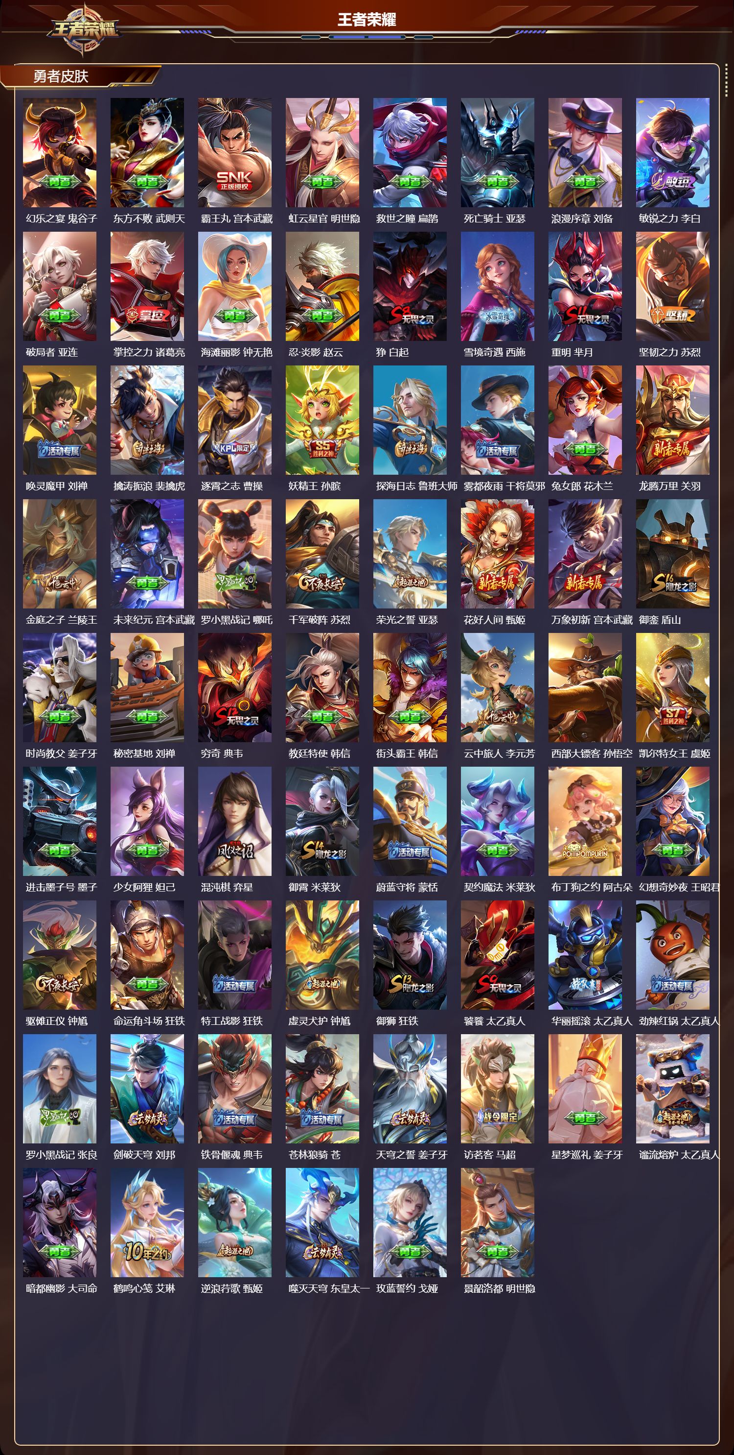 WZMK414319王者荣耀账号详情图4