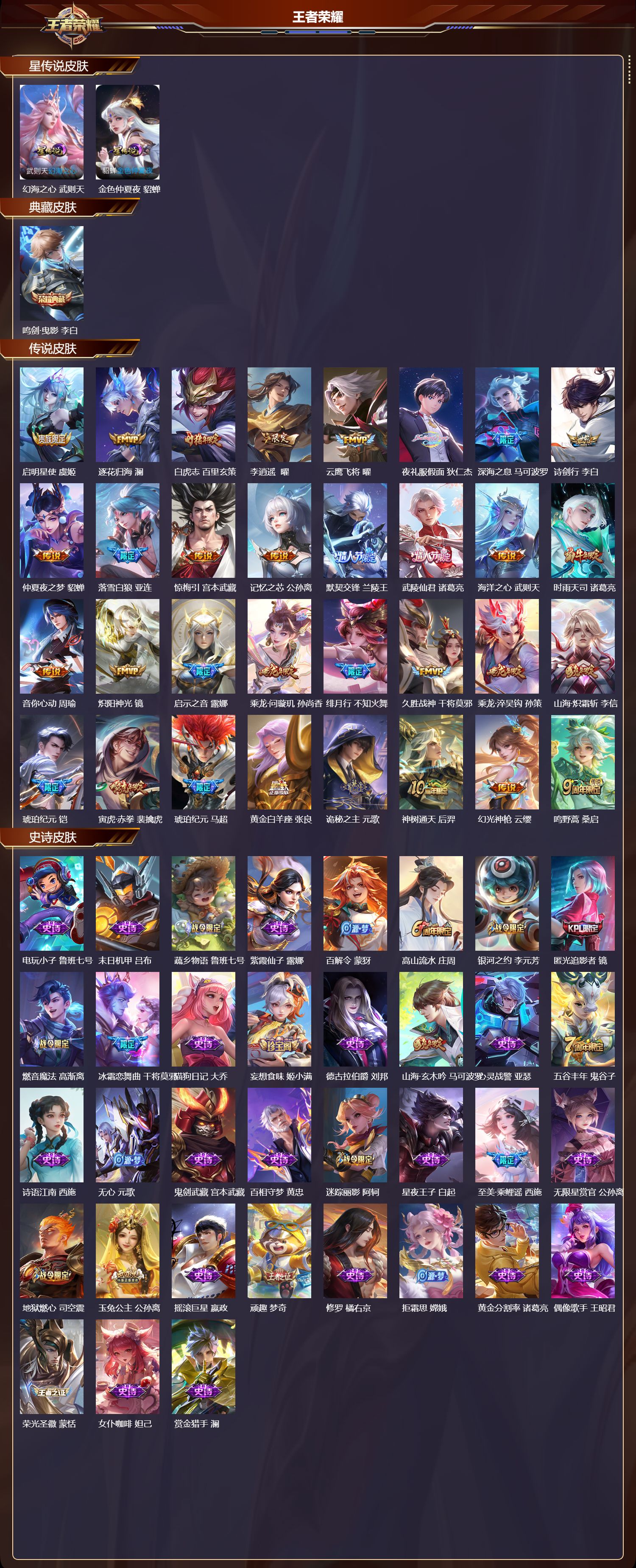 WZMK414310王者荣耀账号详情图2