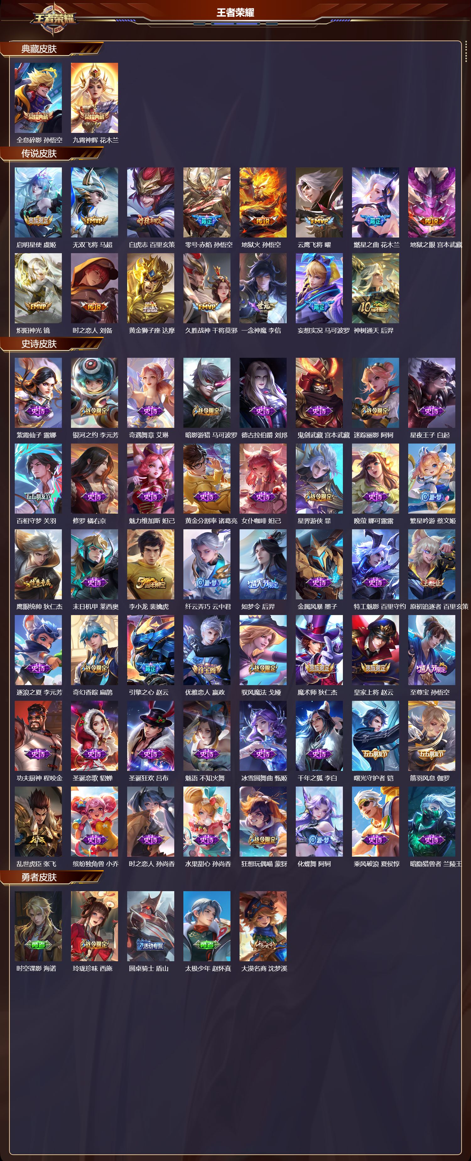 WZMK414291王者荣耀账号详情图2