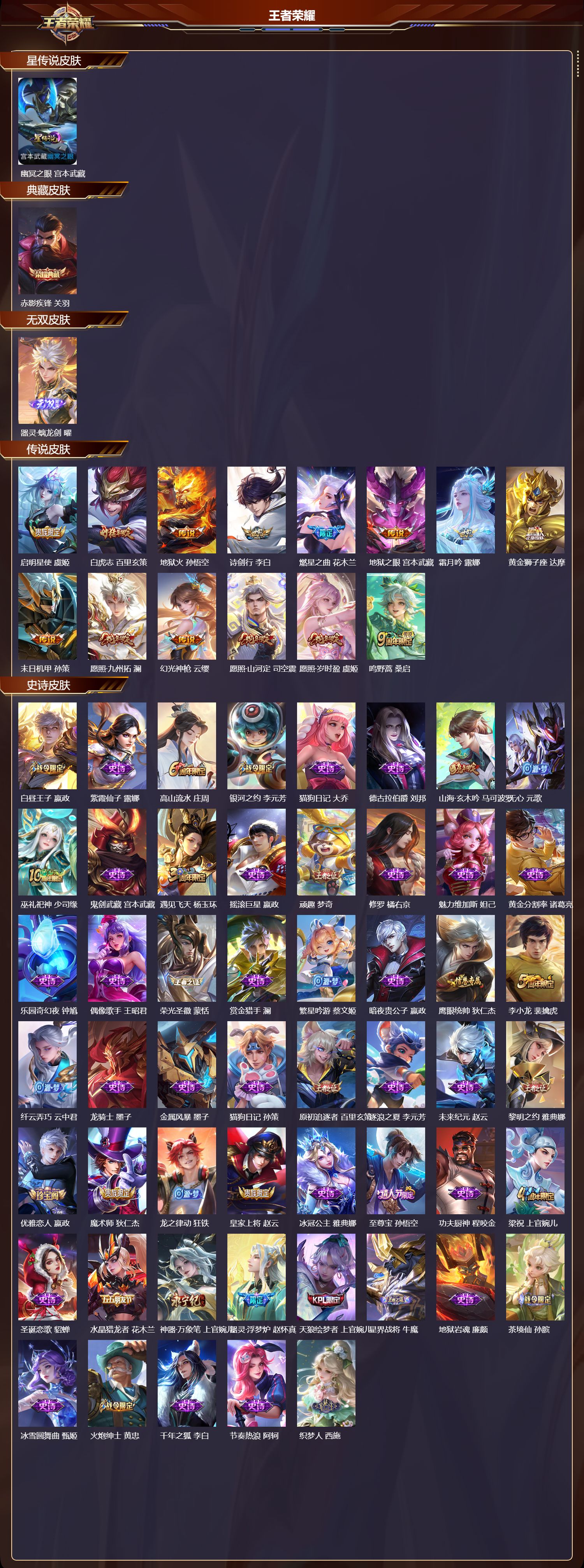 WZMK414319王者荣耀账号详情图2