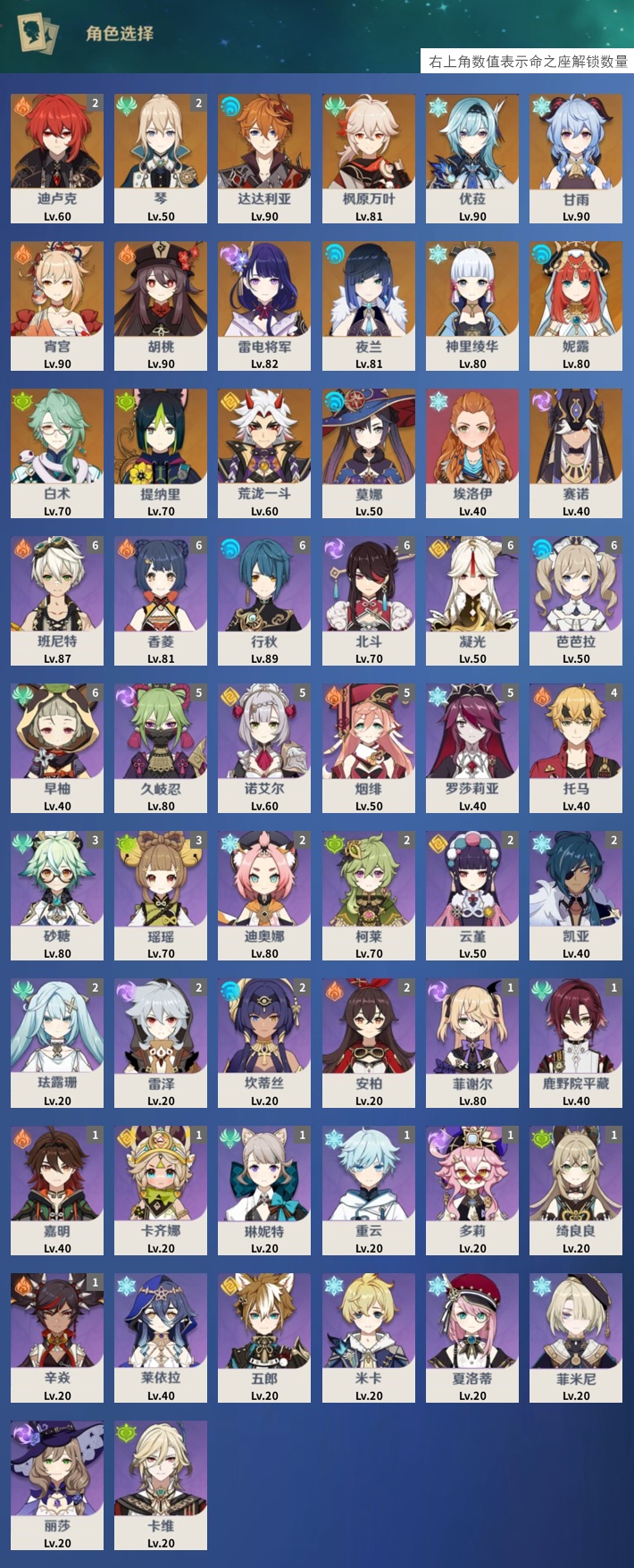 YSMK40263原神账号详情图3