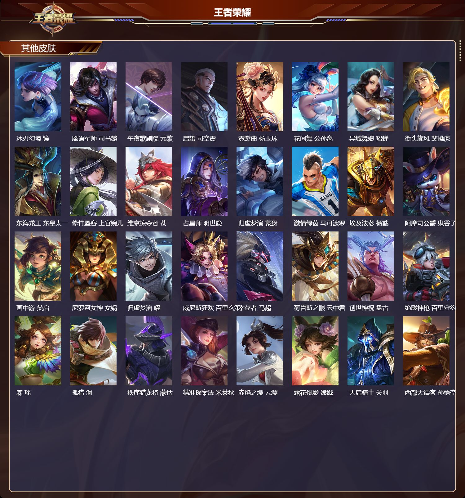 WZMK414291王者荣耀账号详情图4