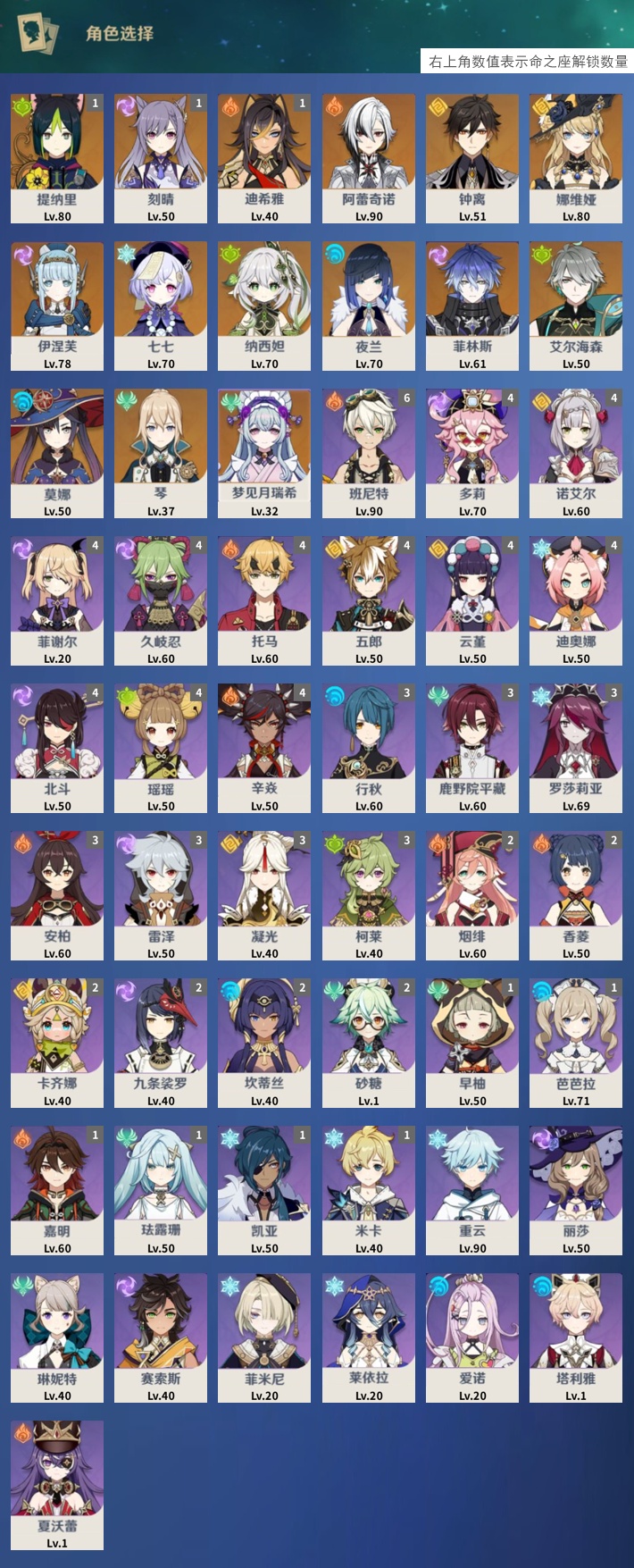 YSMK40264原神账号详情图3