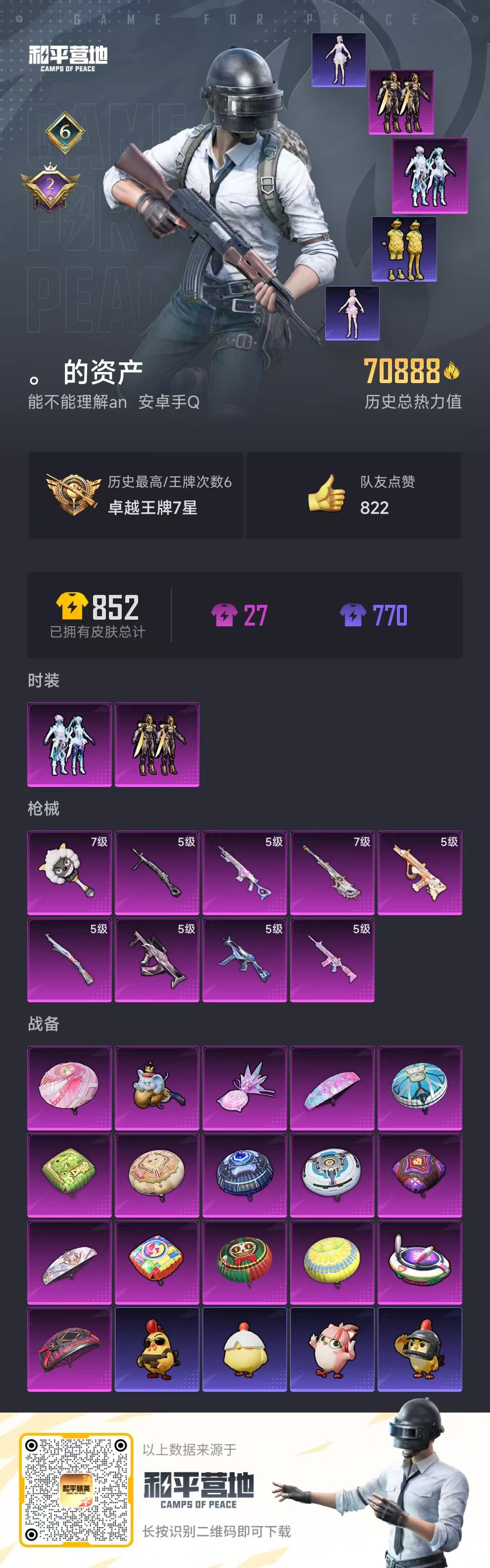 HPSJ420005和平精英账号详情图4