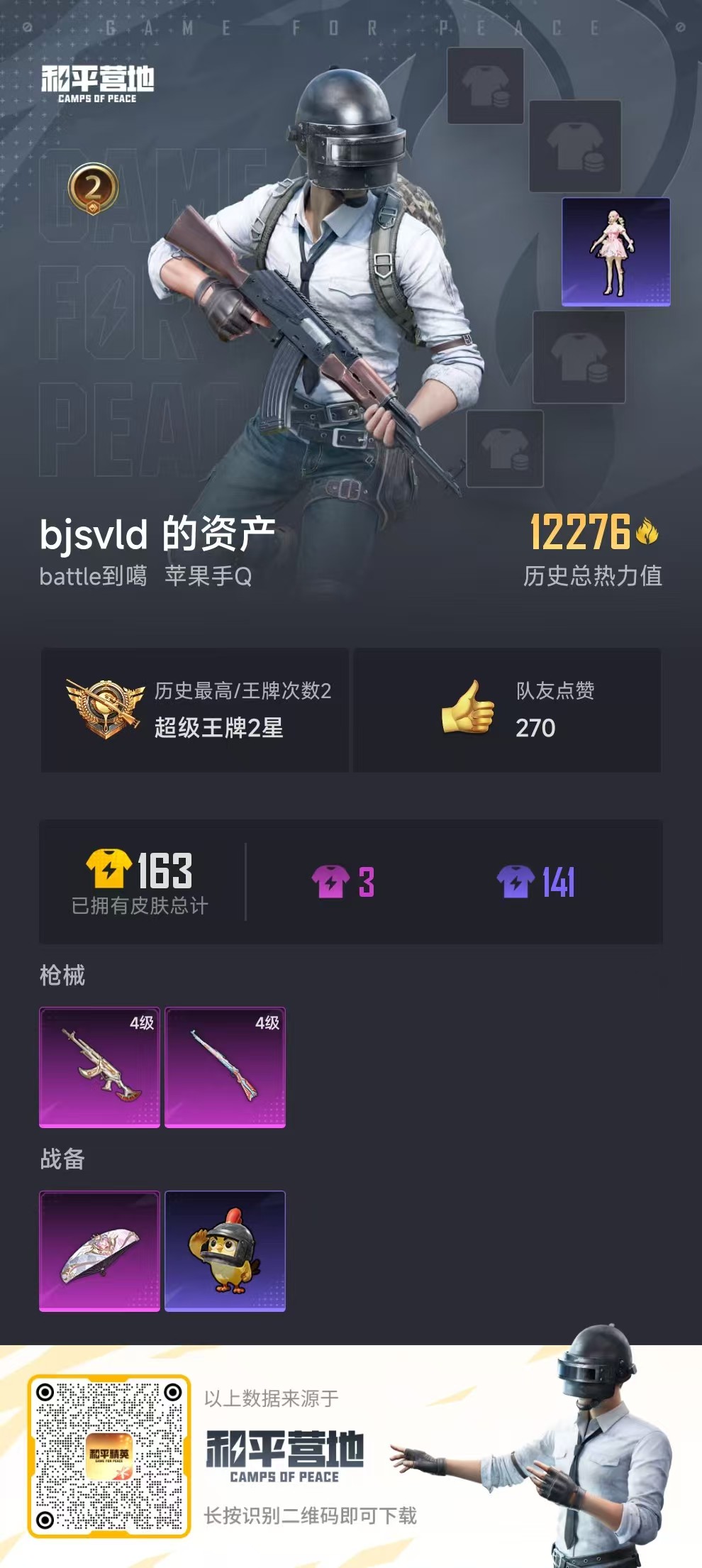 HPSJ413748和平精英账号详情图4