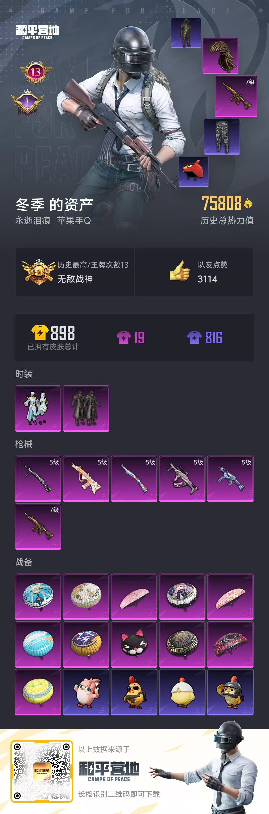 HPSJ48094和平精英账号详情图3