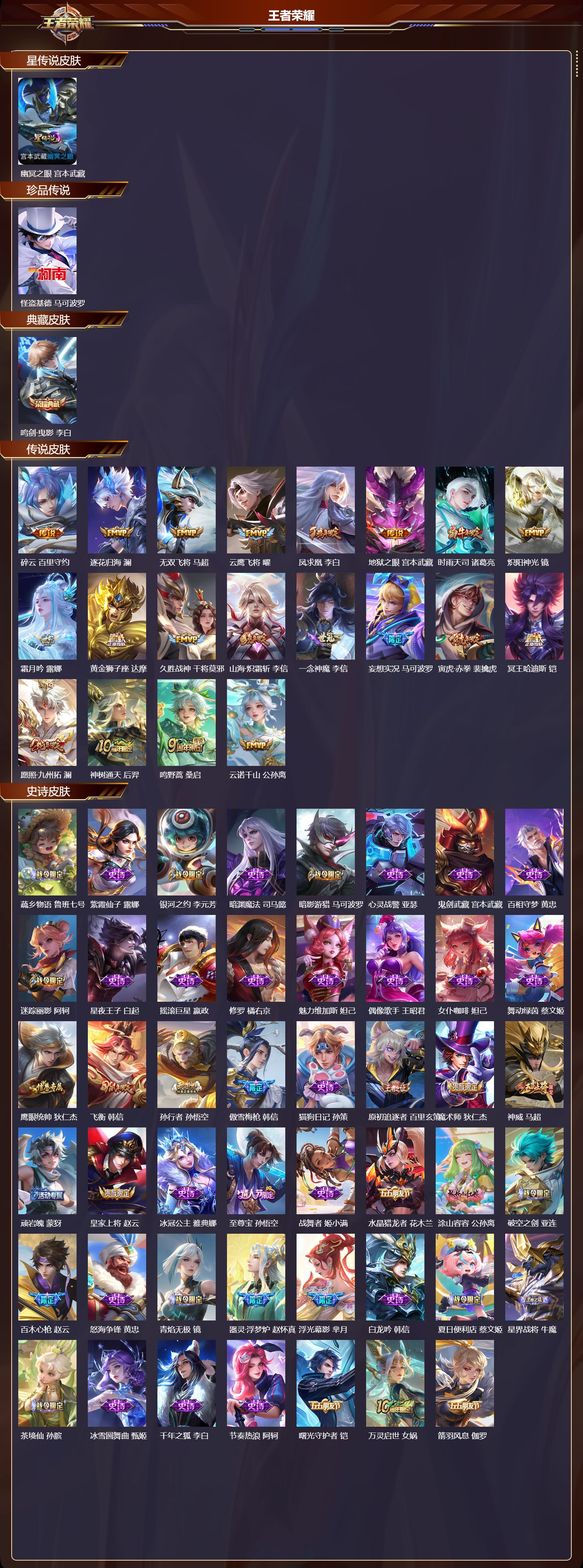 WZMK417730王者荣耀账号详情图2