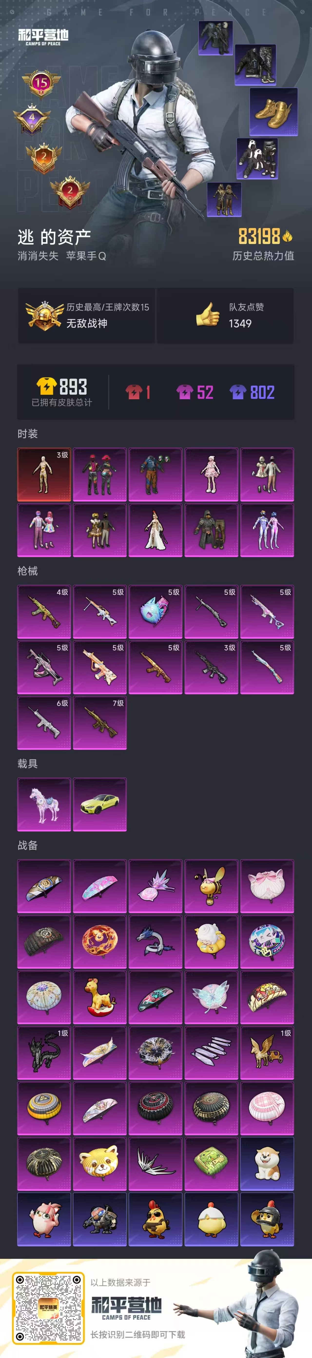 HPCMW4137478和平精英账号详情图3