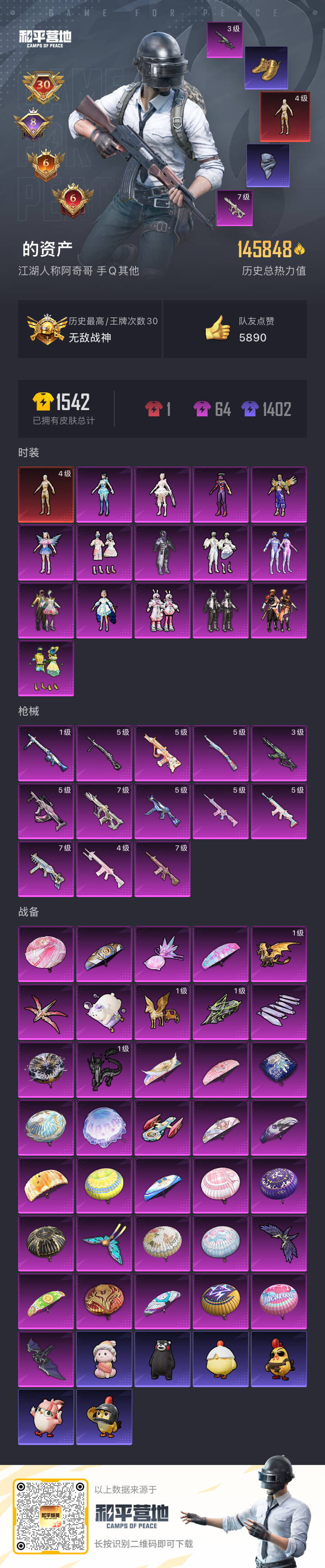 HPSJ411814和平精英账号详情图3