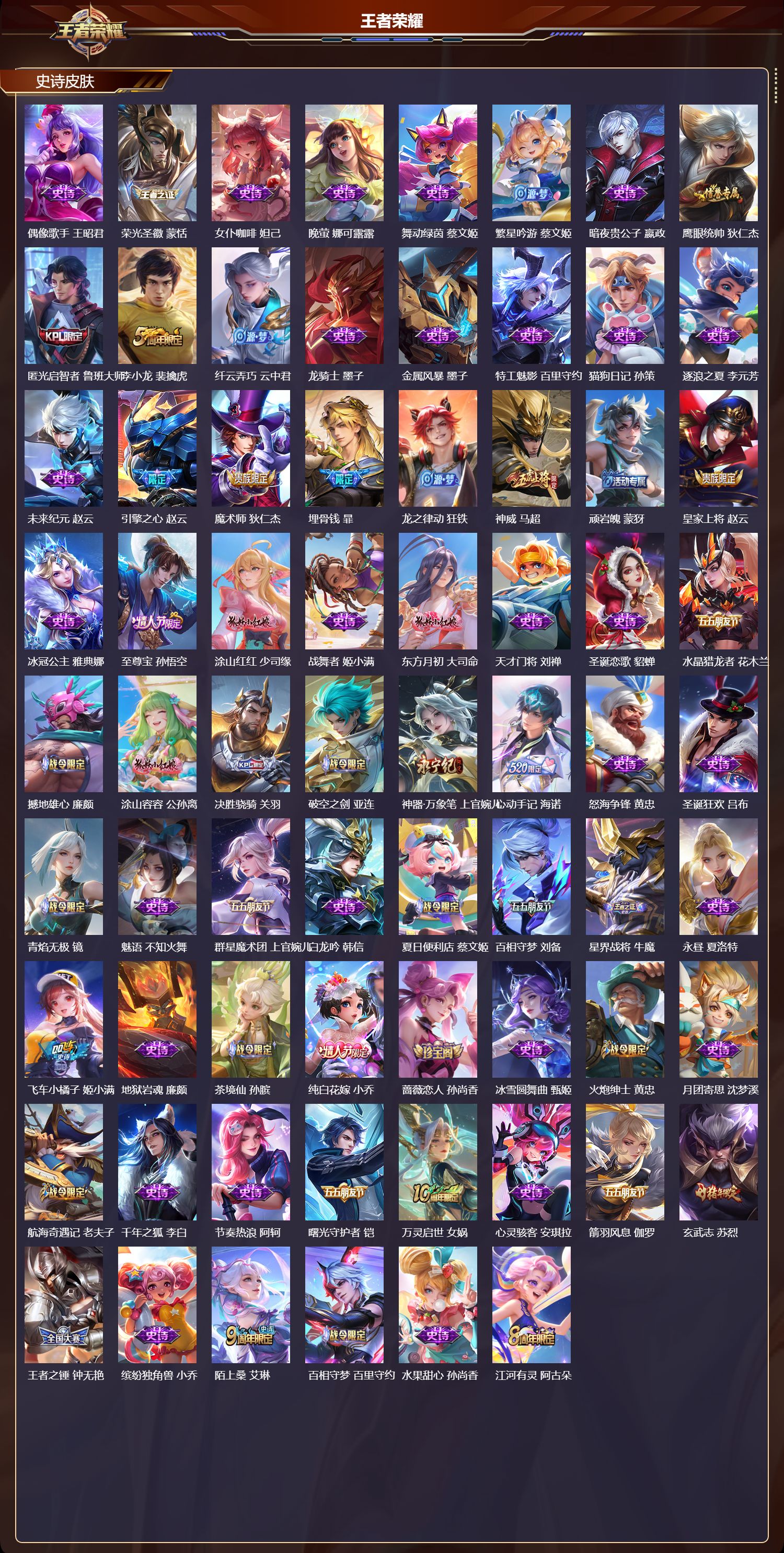 WZQM420566王者荣耀账号详情图4