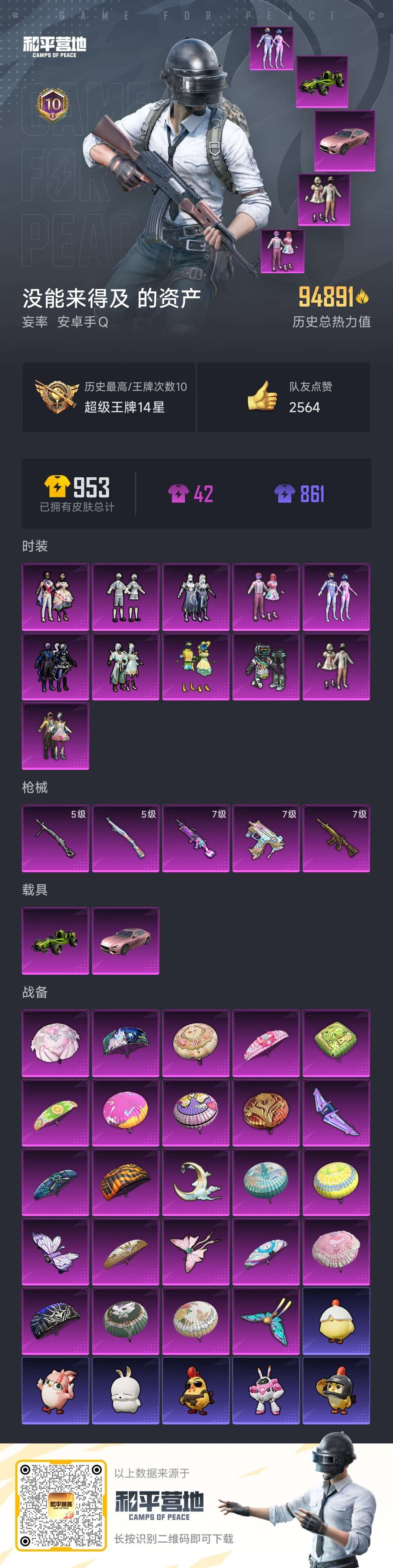 HPSJ411142和平精英账号详情图3