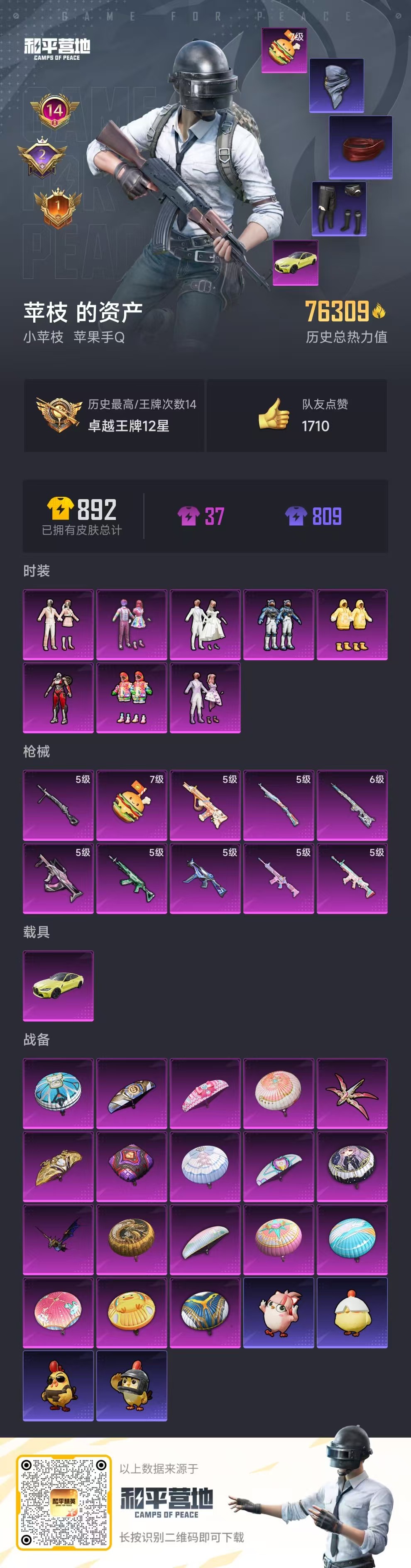 HPCMW411638和平精英账号详情图3