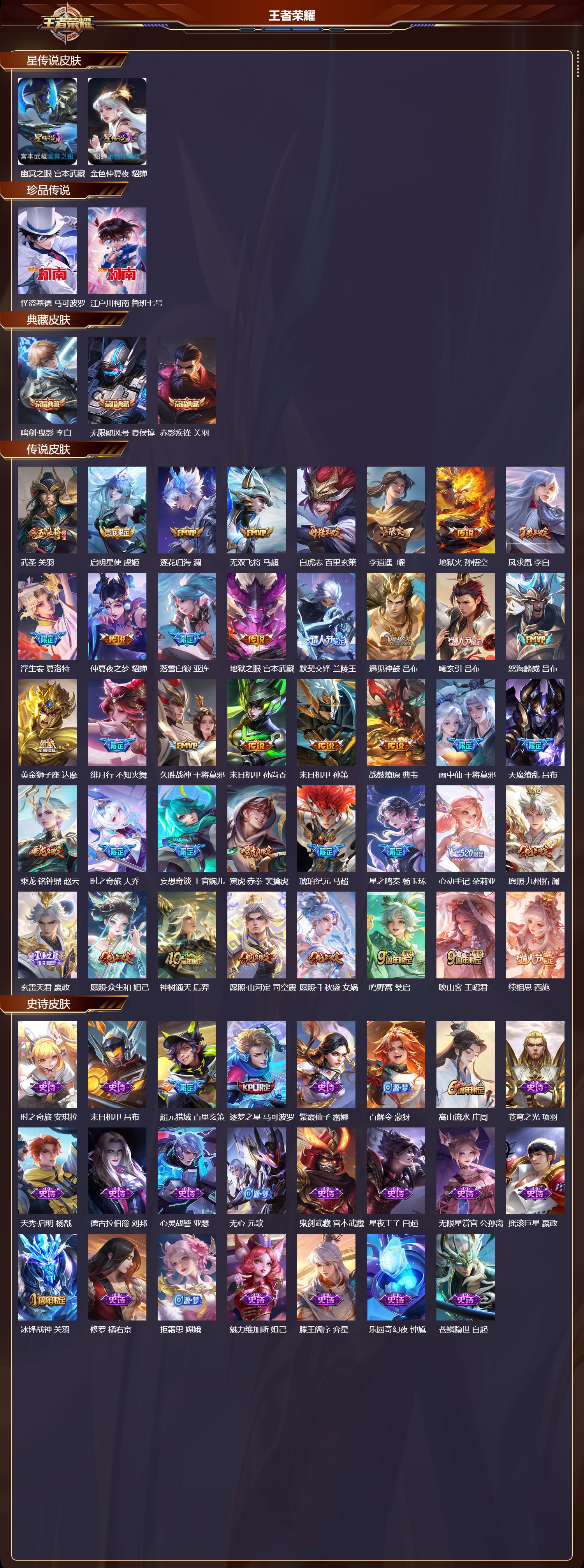 WZQM420566王者荣耀账号详情图3