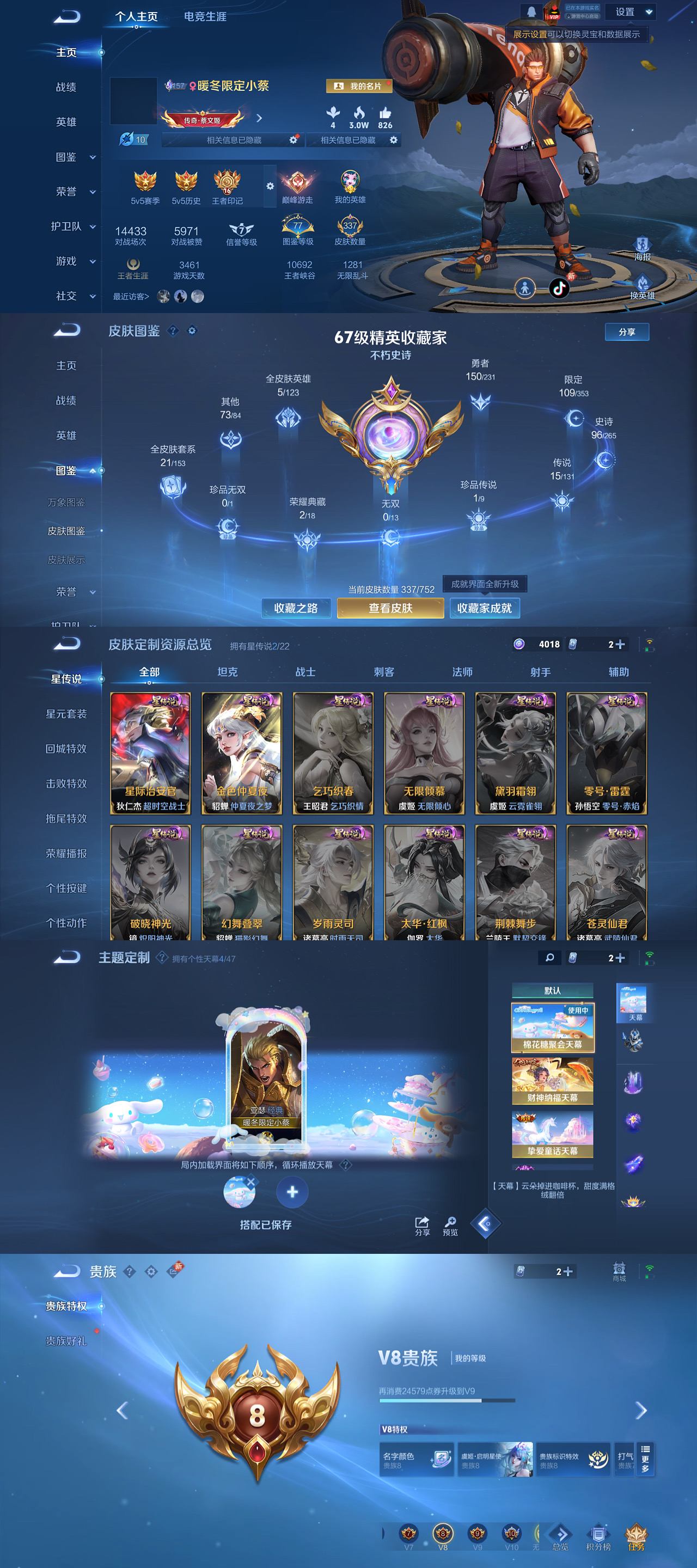 WZLX4221171王者荣耀账号详情图2