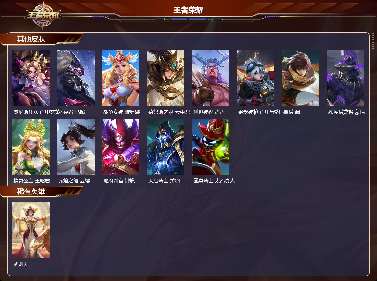 WZMK420118王者荣耀账号详情图4