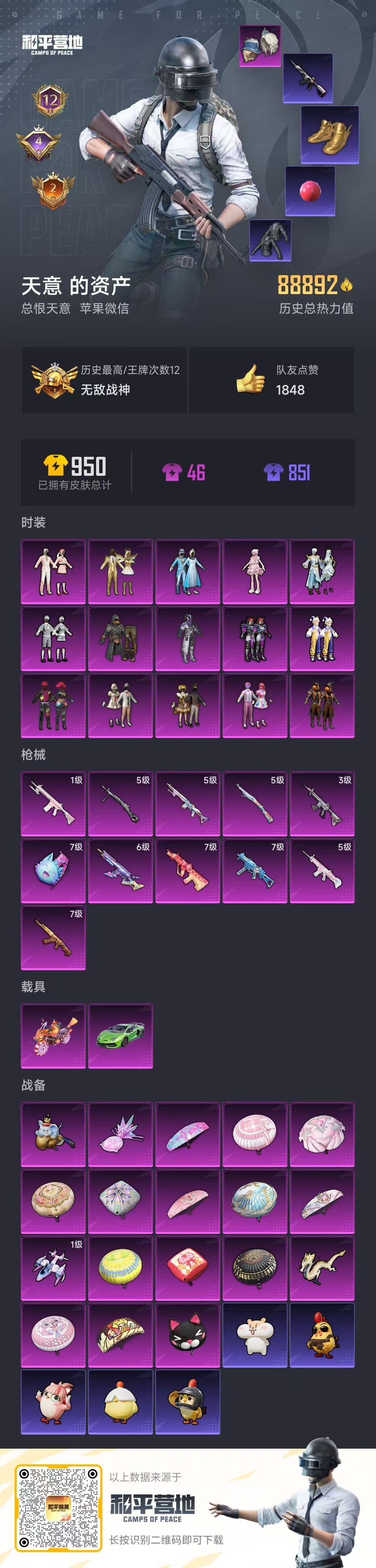 HPSJ411391和平精英账号详情图2