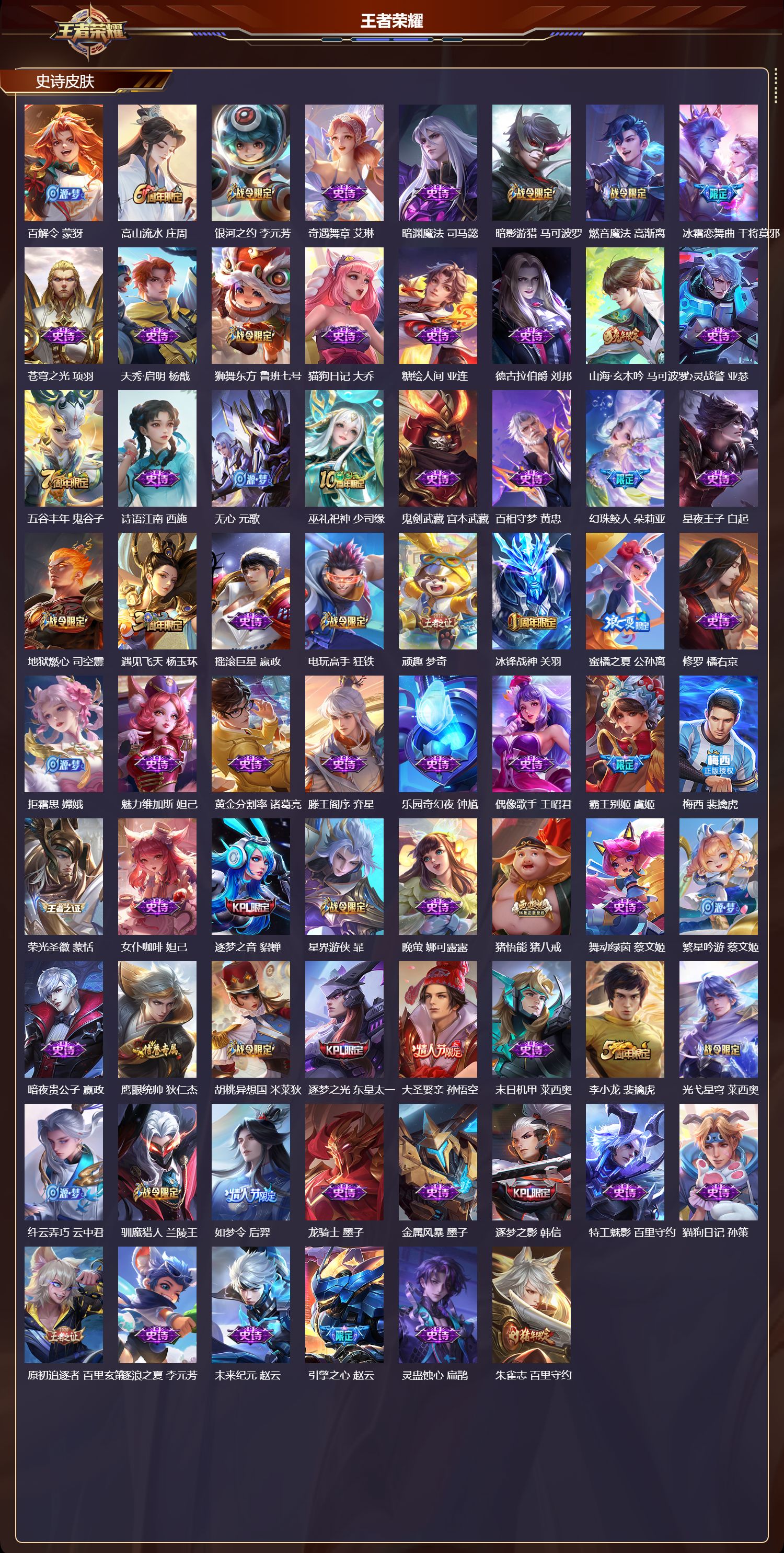 WZQM420565王者荣耀账号详情图4