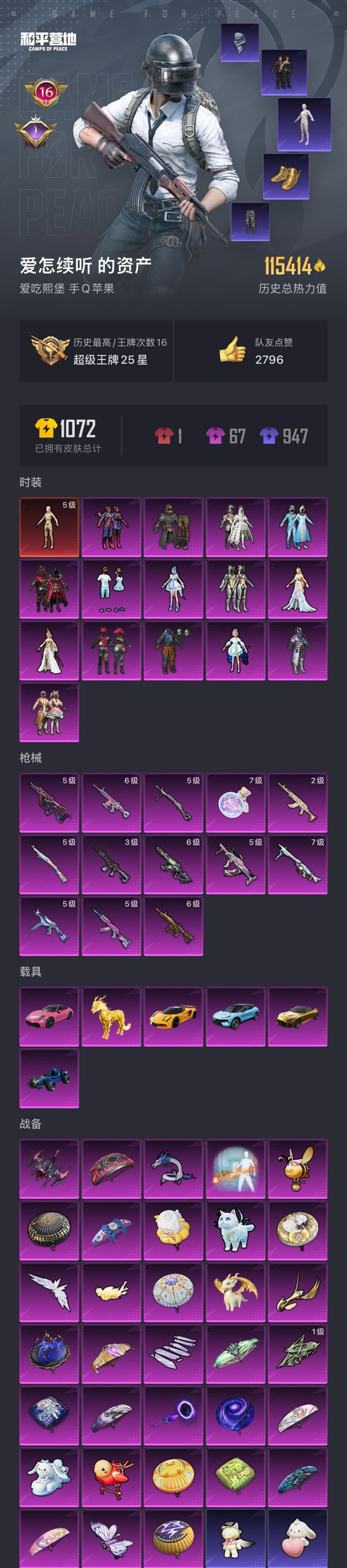 HPSJ410638和平精英账号详情图4