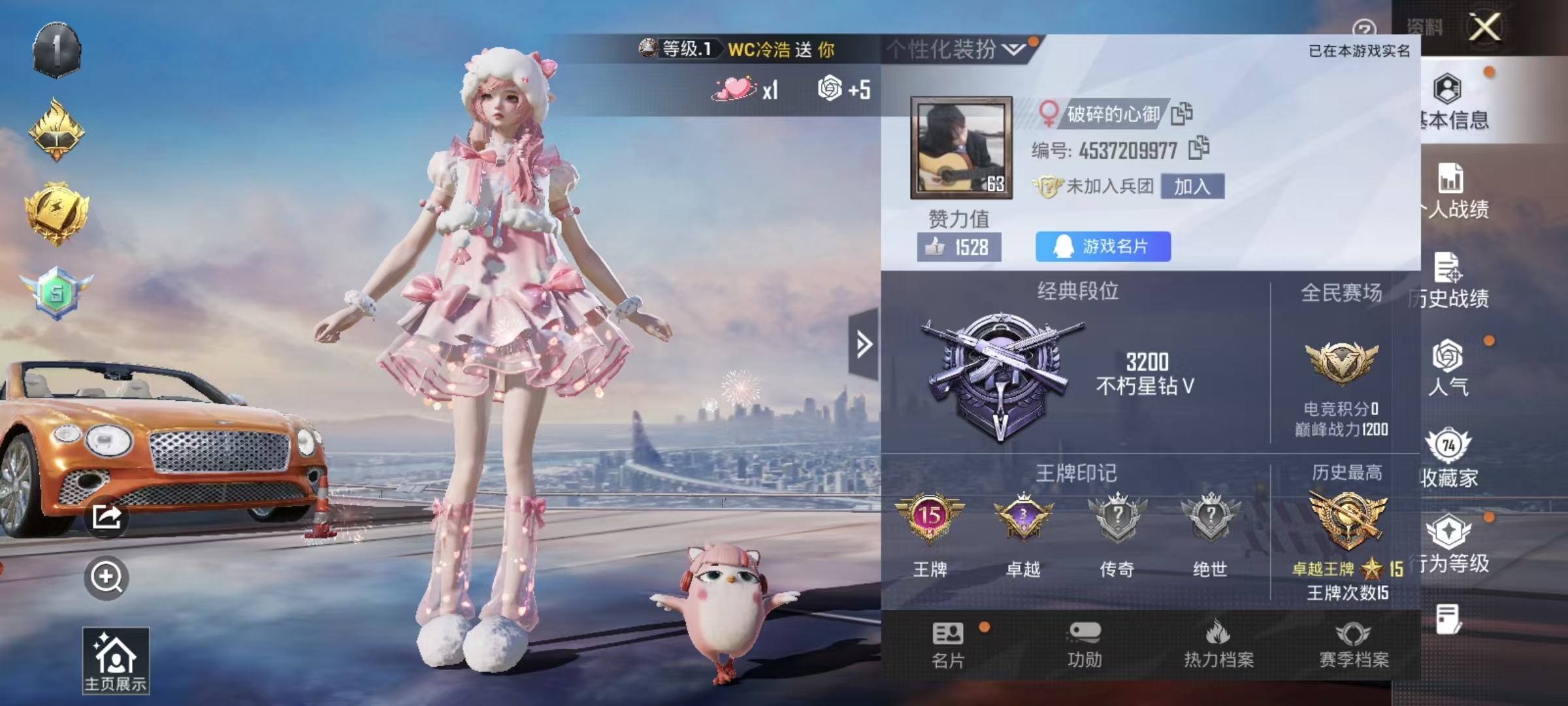 HPSJ411476和平精英账号详情图2