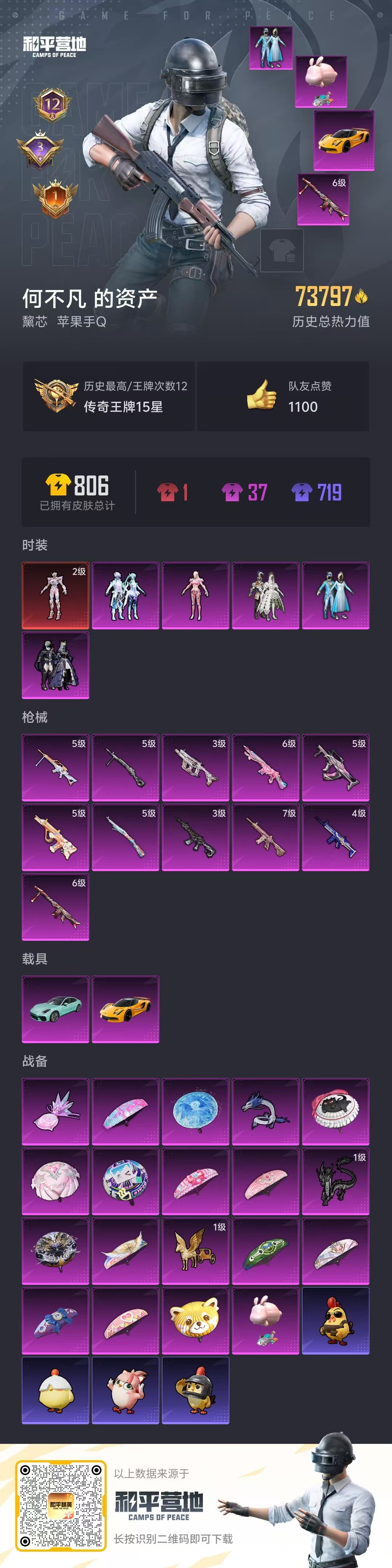 HPSJ415073和平精英账号详情图4 HPSJ415073和平精英账号详情图4