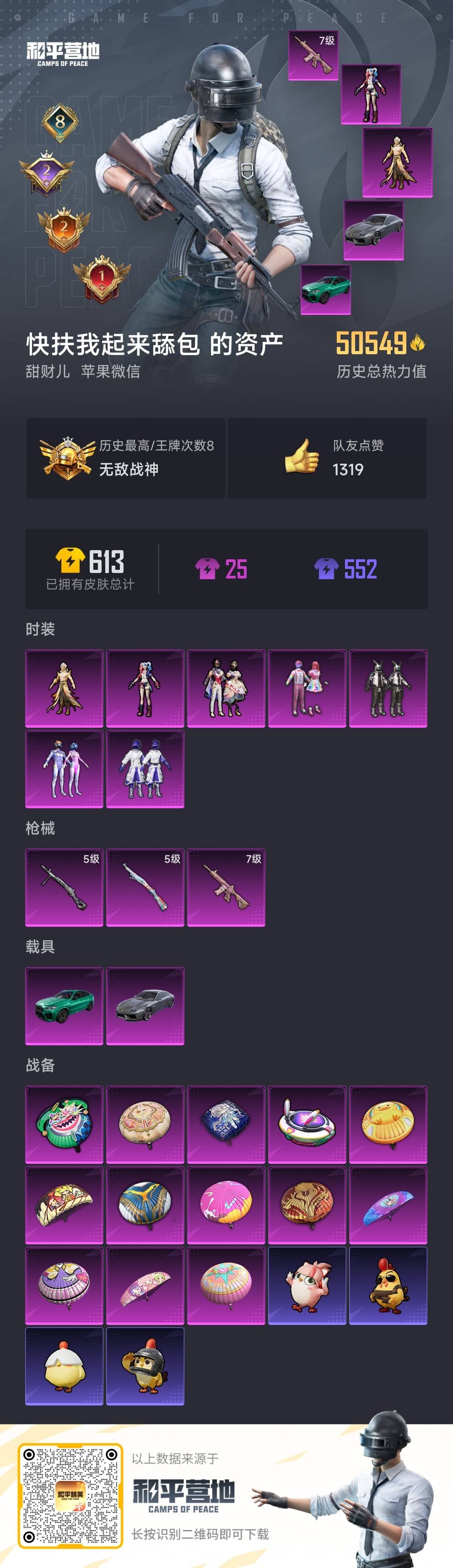 HPSJ410972和平精英账号详情图3