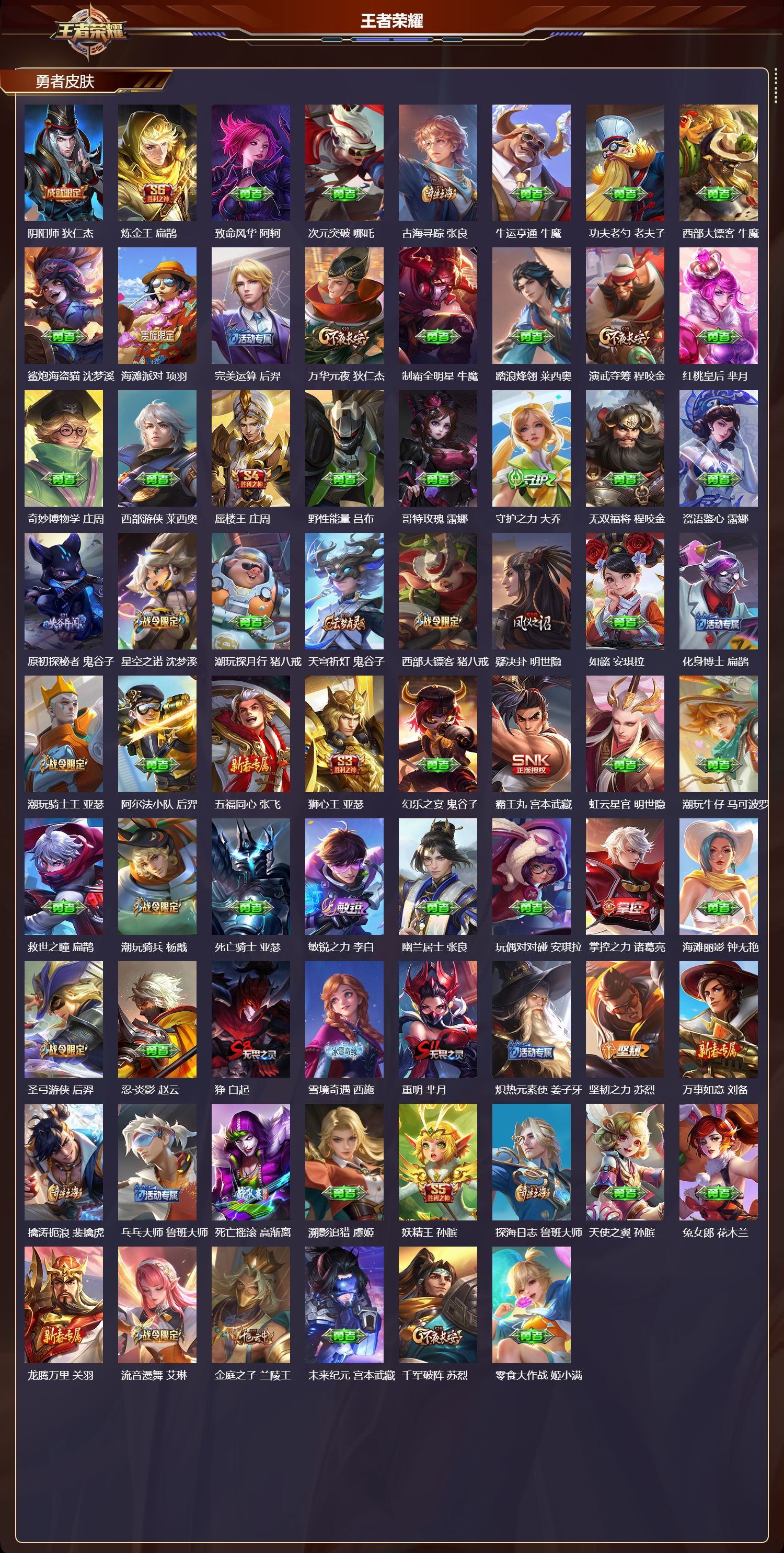 WZQM423850王者荣耀账号详情图5 WZQM423850王者荣耀账号详情图5