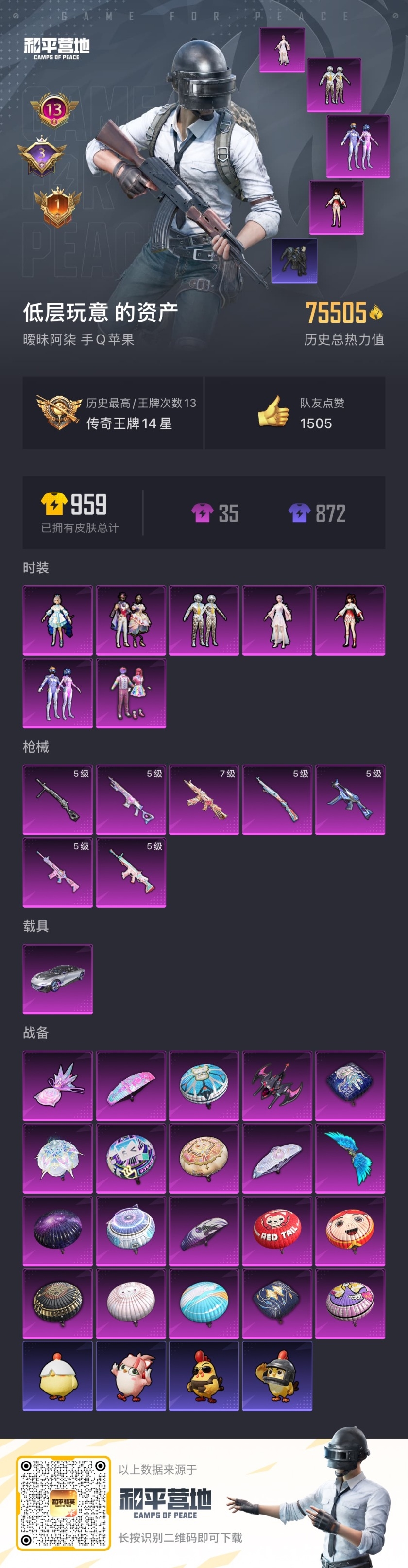 HPSJ417507和平精英账号详情图4