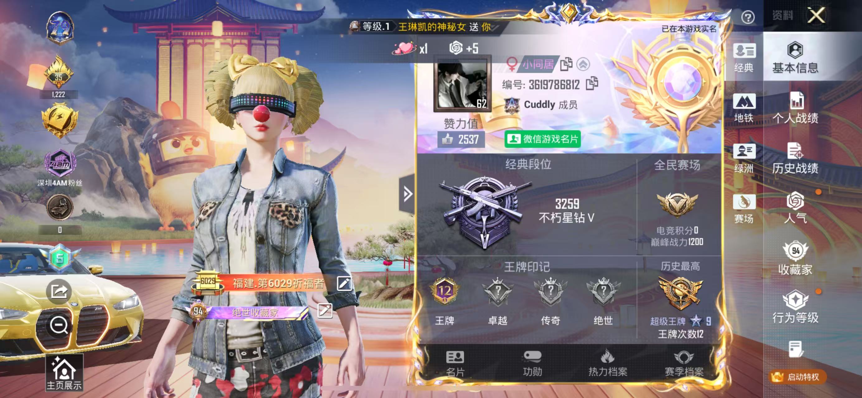 HPSJ412399和平精英账号详情图3