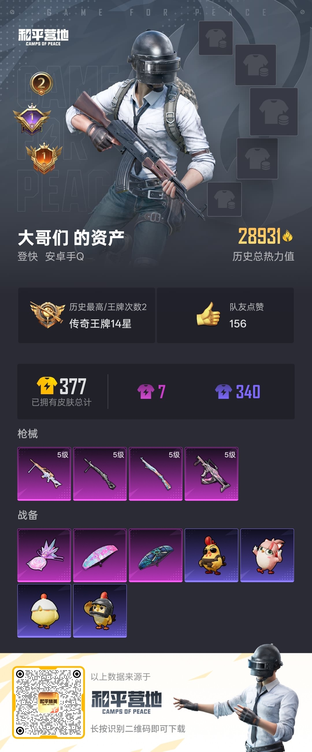 HPSJ412422和平精英账号详情图3