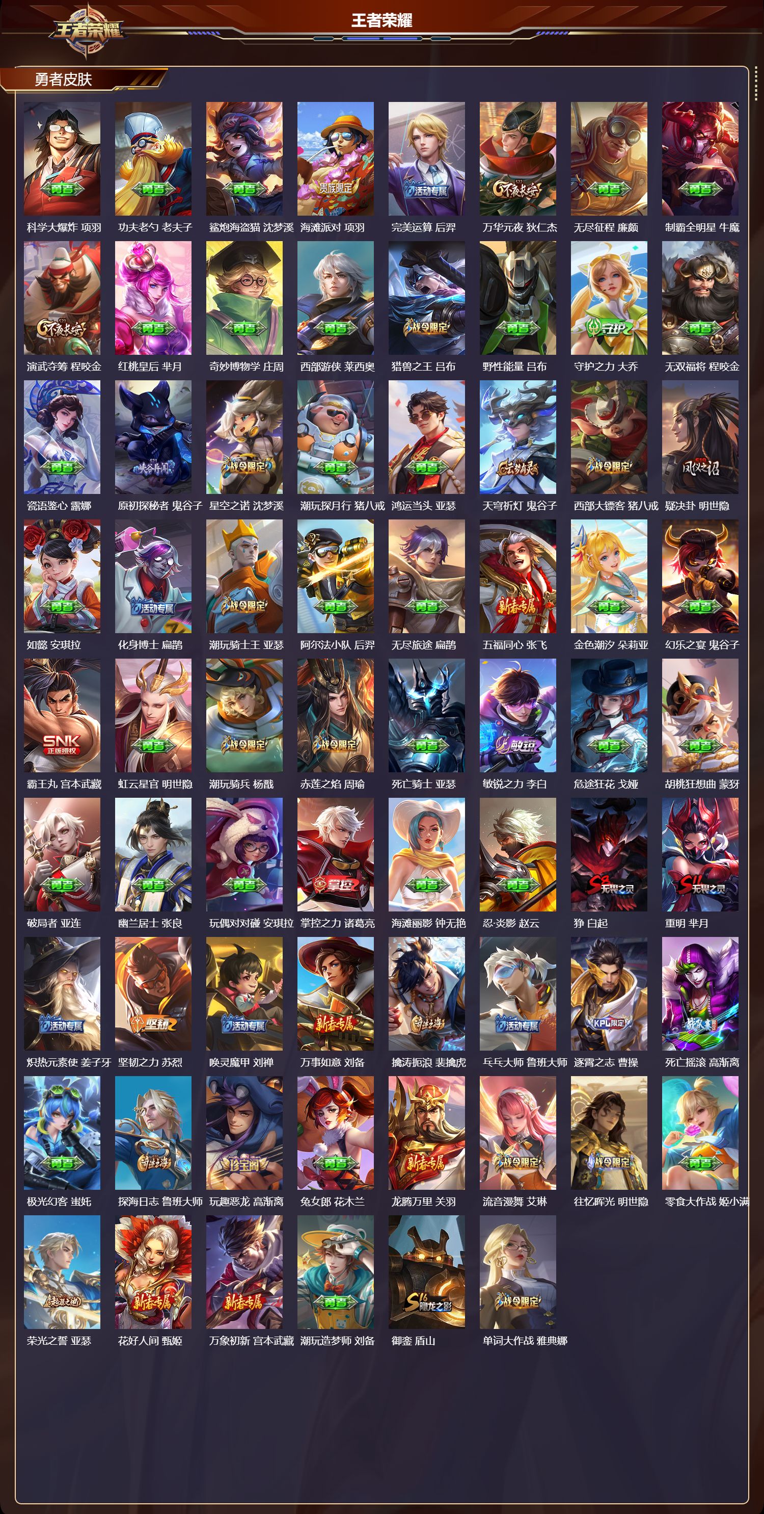 WZQM423835王者荣耀账号详情图5