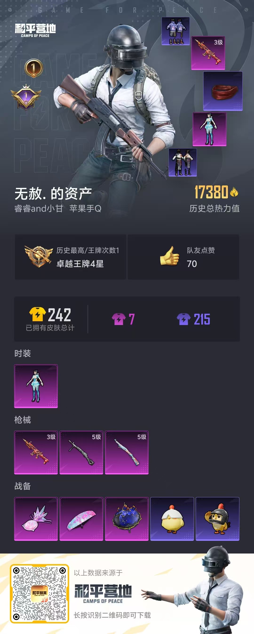 HPSJ412447和平精英账号详情图4