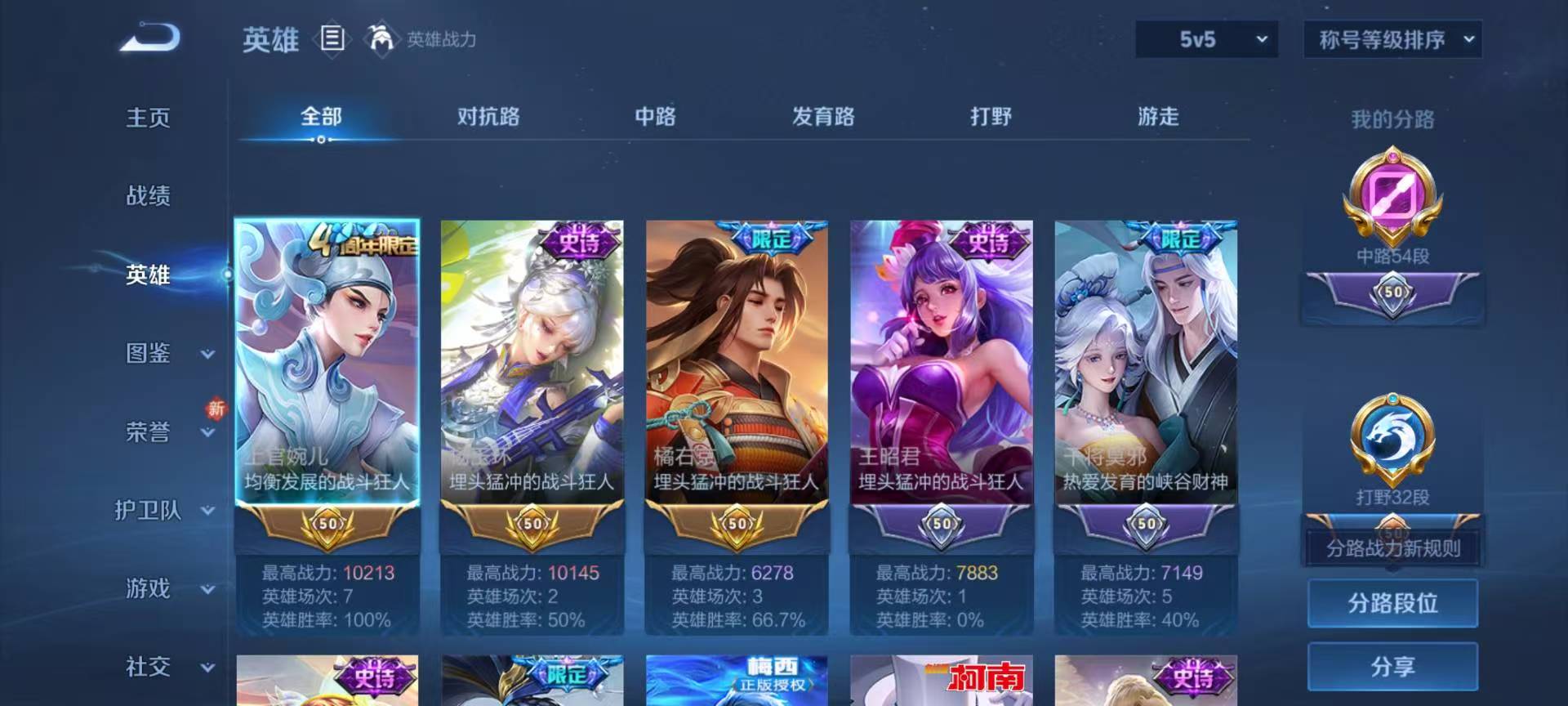 WZCMW420186王者荣耀账号详情图5