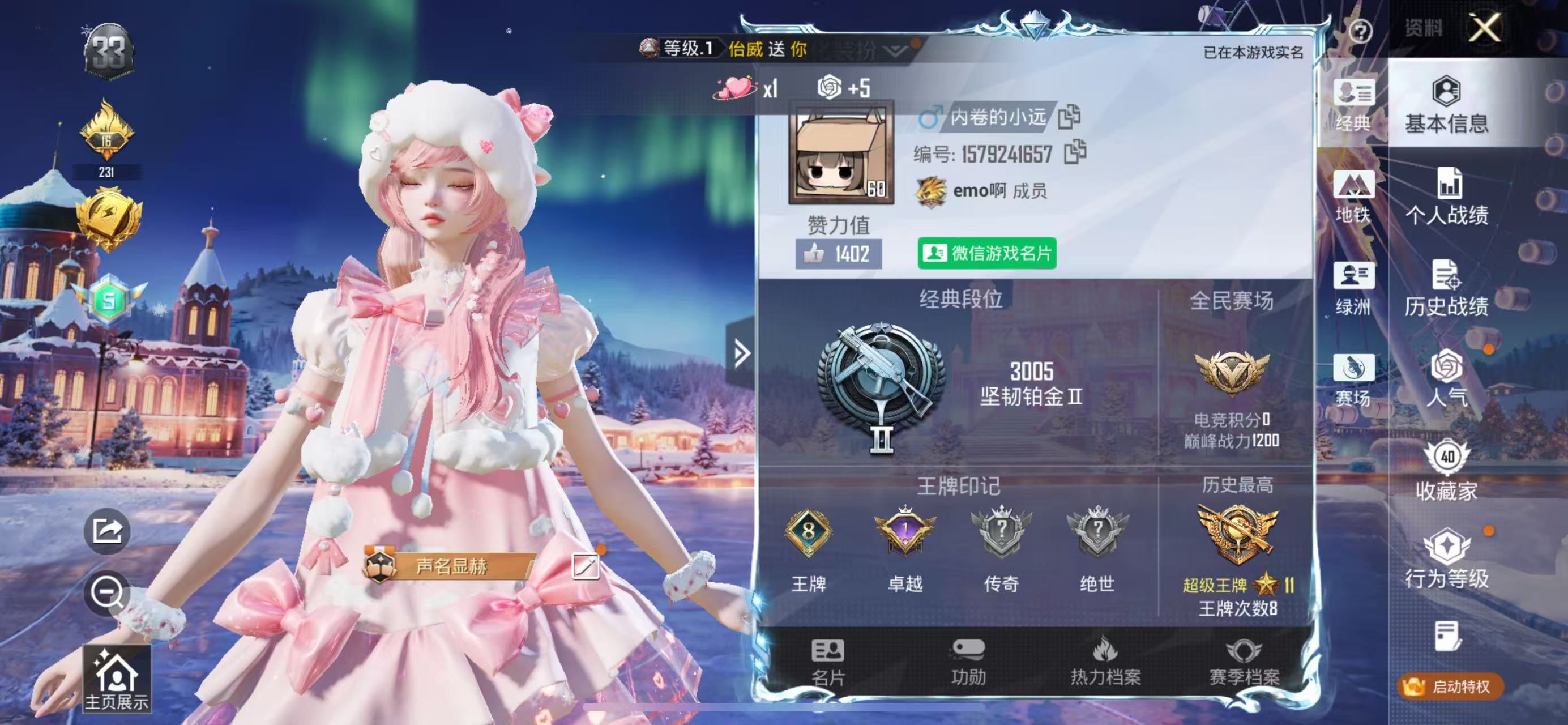 HPSJ412532和平精英账号详情图3