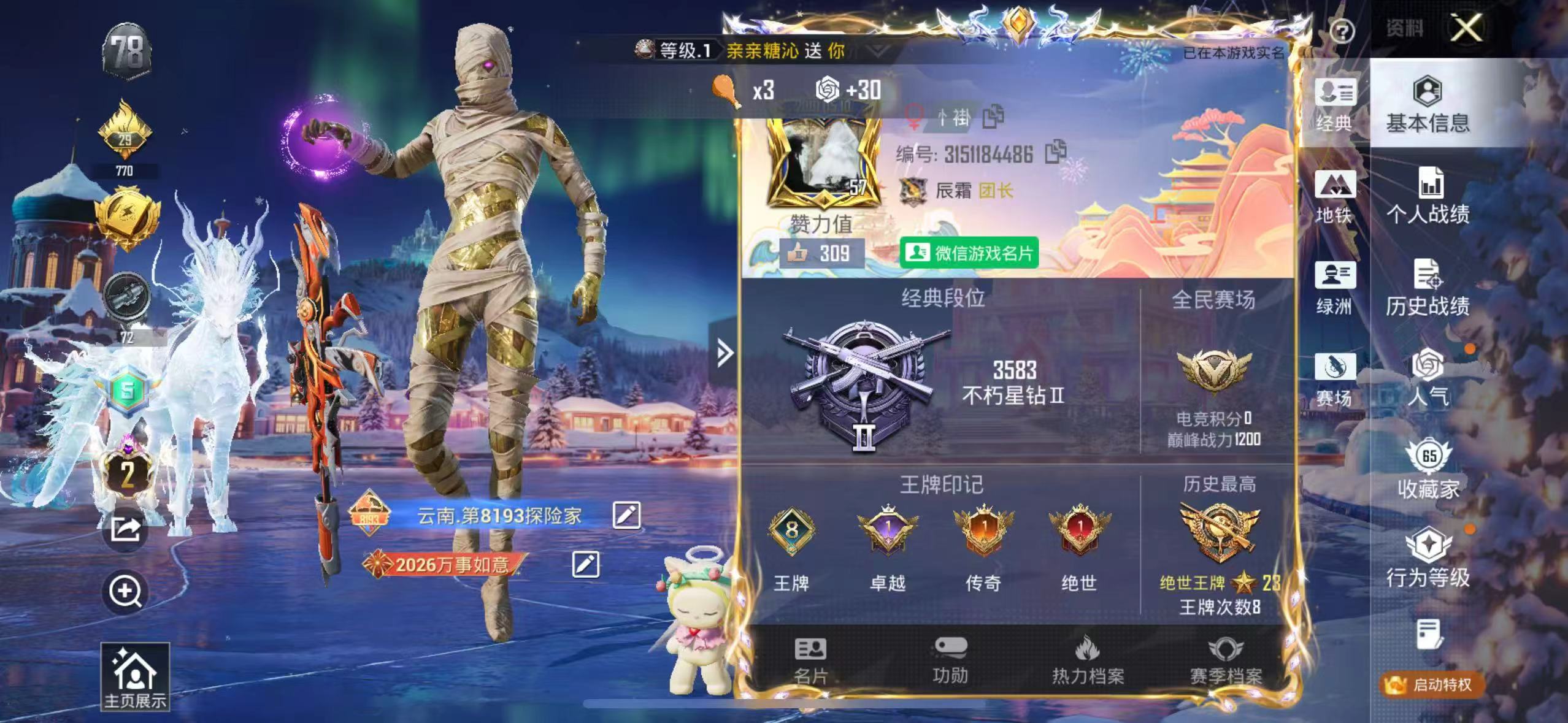 HPSJ414118和平精英账号详情图2