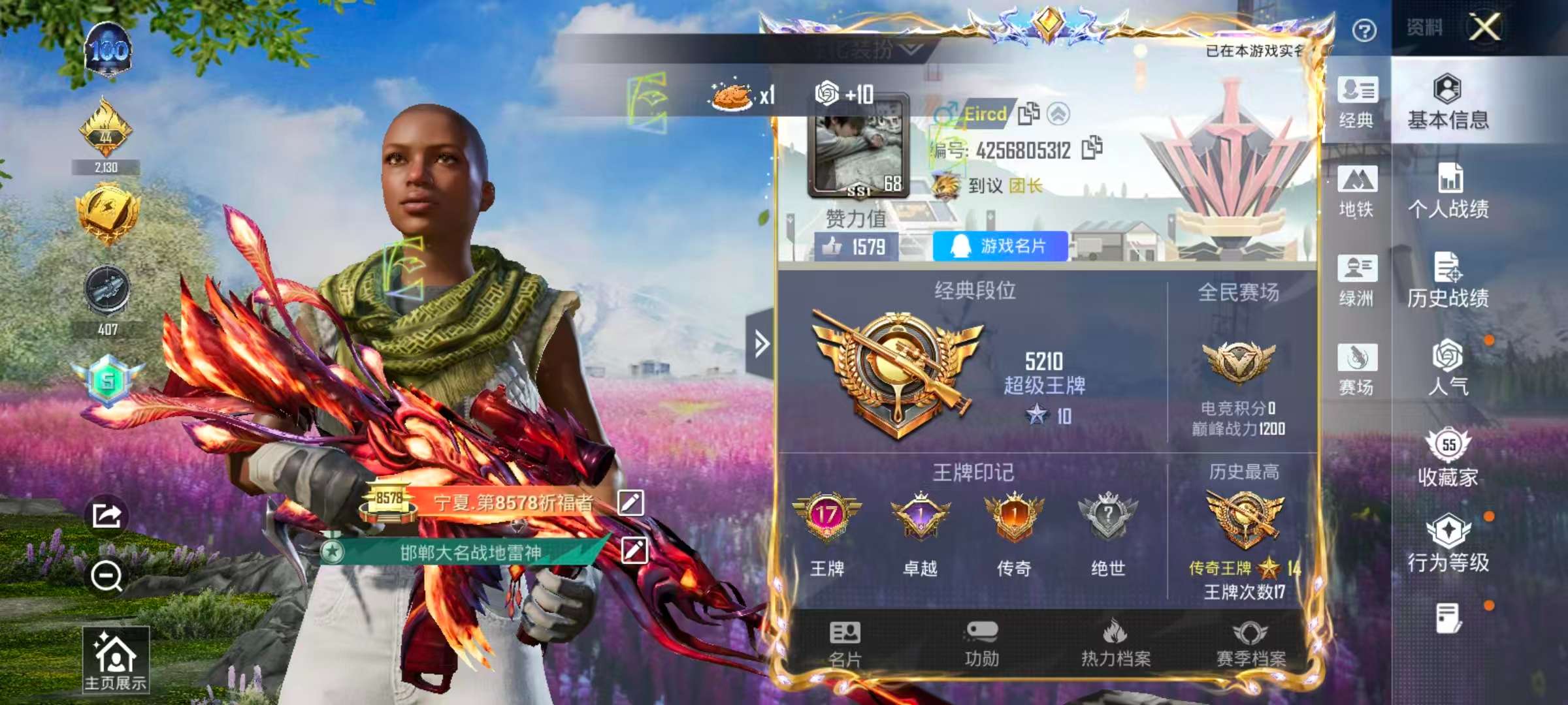 HPSJ413994和平精英账号详情图2