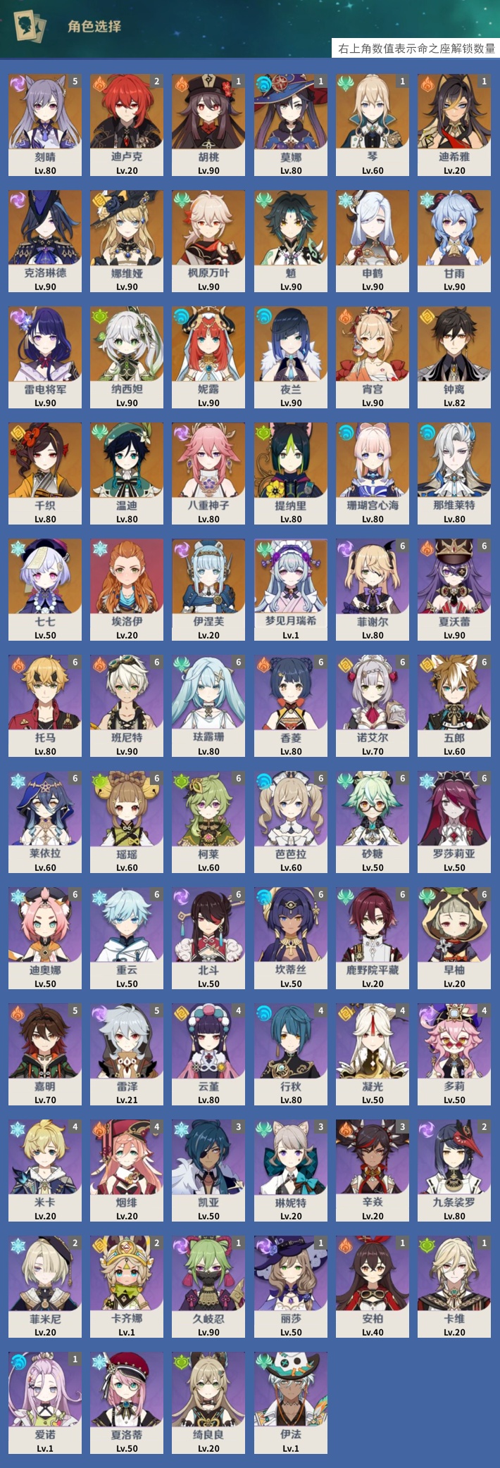 YSMK40446原神账号详情图3 YSMK40446原神账号详情图3