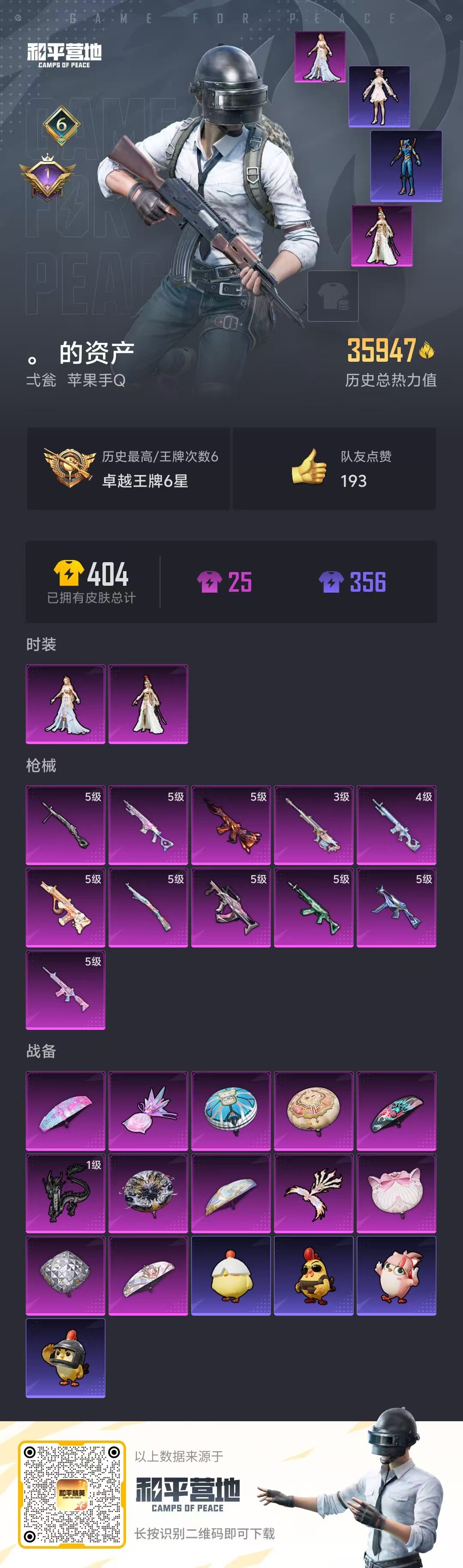 HPSJ413895和平精英账号详情图4