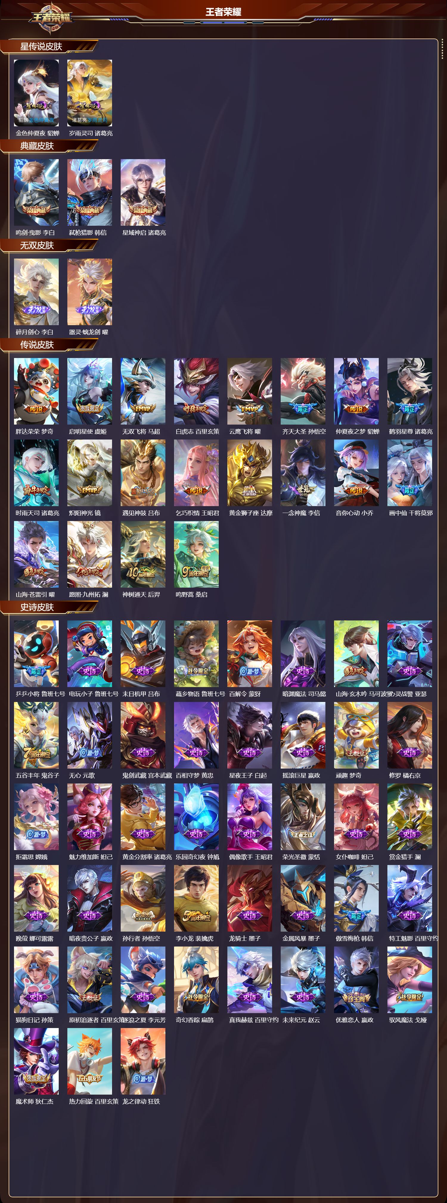 WZQM429578王者荣耀账号详情图3